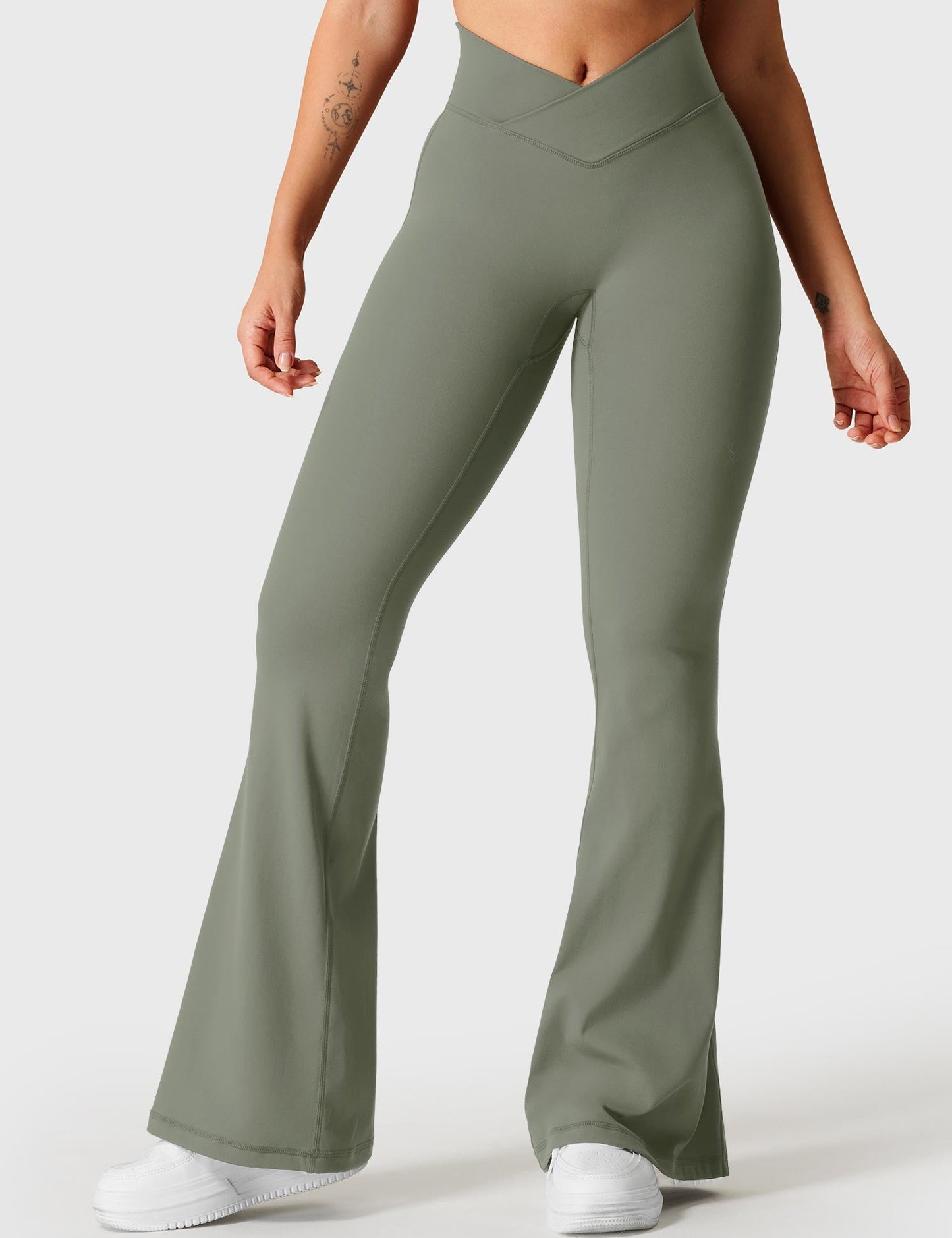 Tebeary V-waistband Caci Flare Leggings