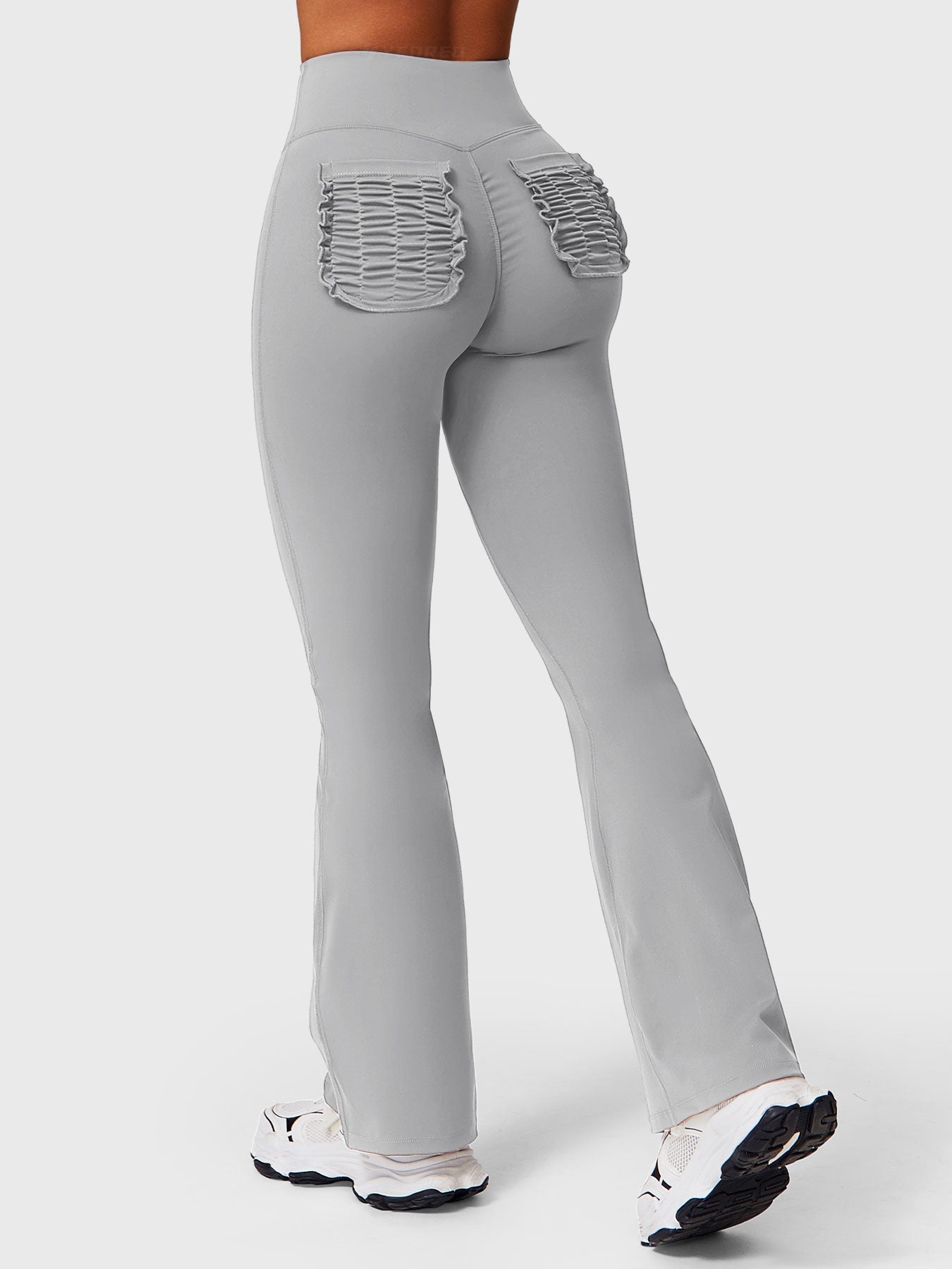 Tebeary Dosa Ruffle Pocket Flare Leggings