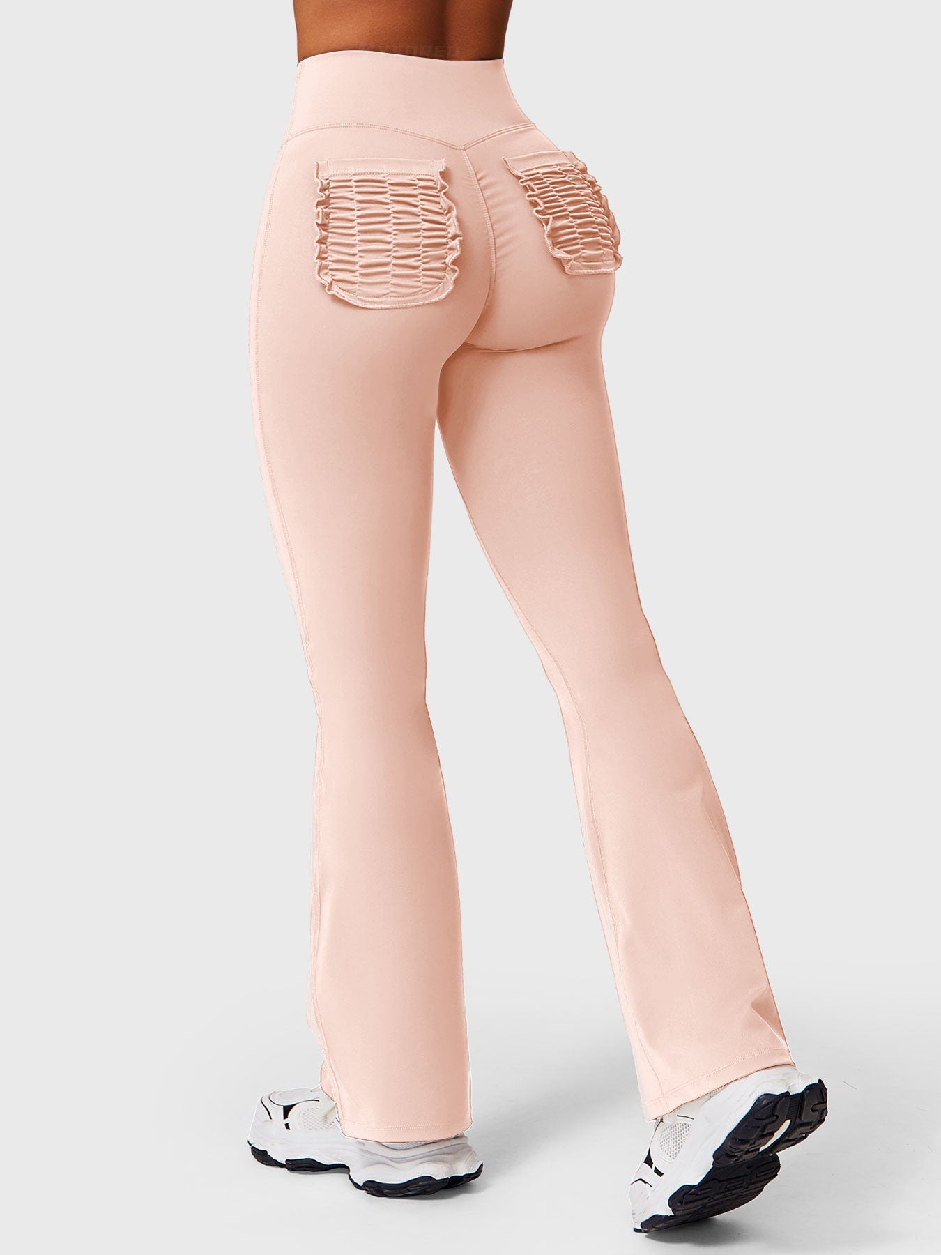 Tebeary Dosa Ruffle Pocket Flare Leggings