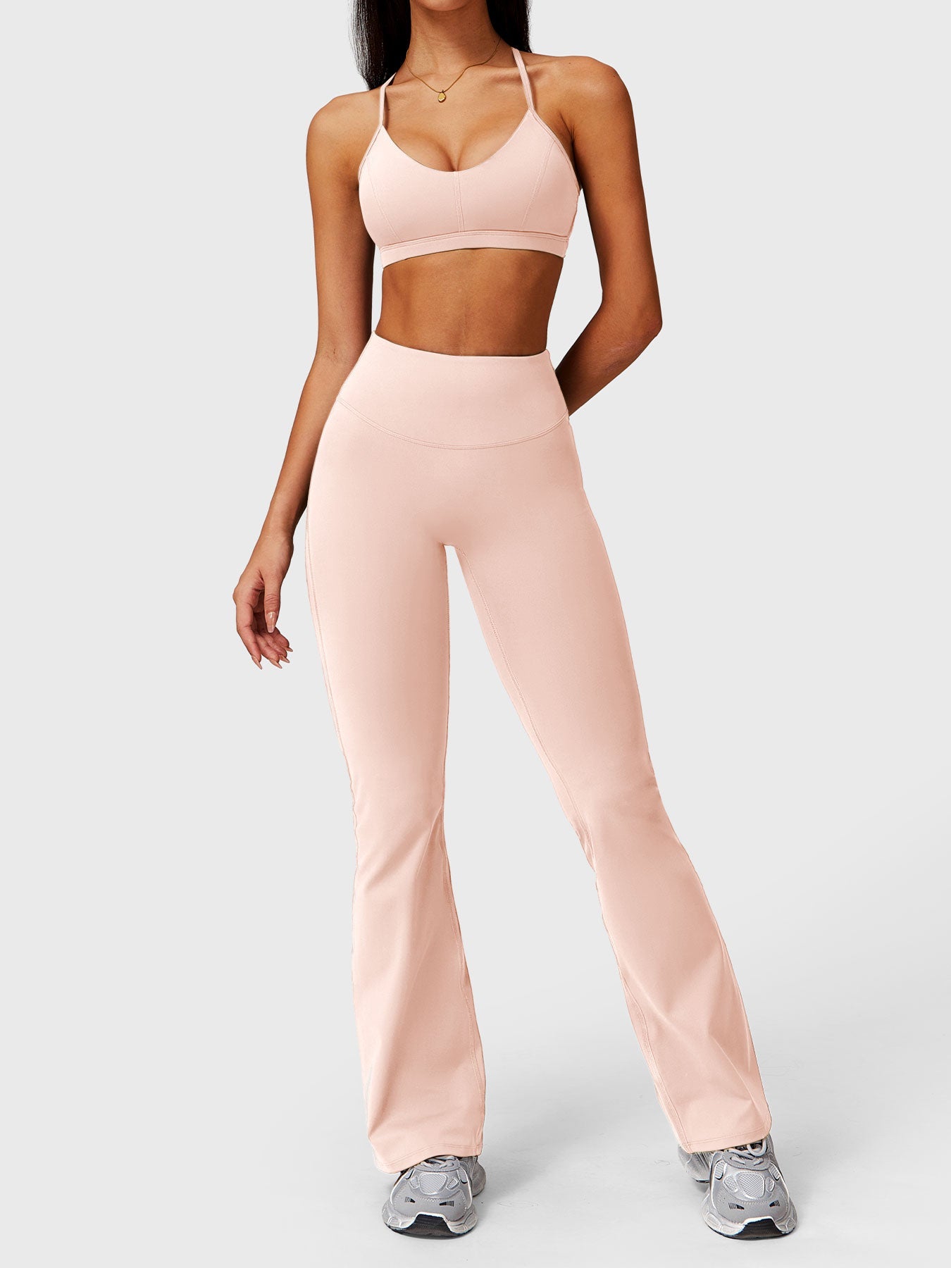 Tebeary Dosa Ruffle Pocket Flare Leggings