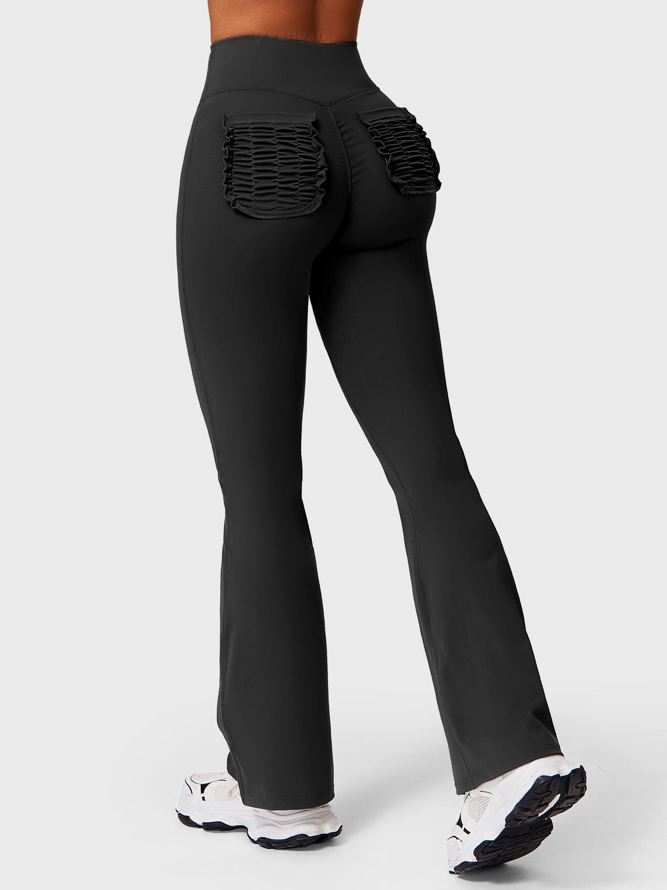 Tebeary Dosa Ruffle Pocket Flare Leggings