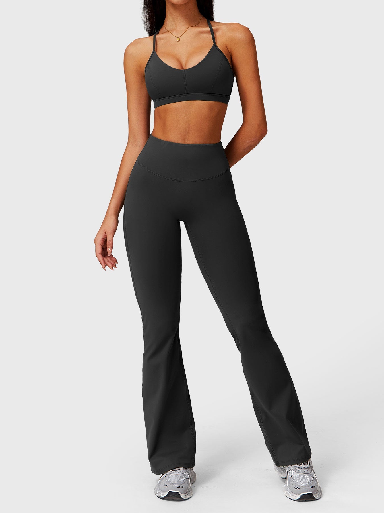 Tebeary Dosa Ruffle Pocket Flare Leggings