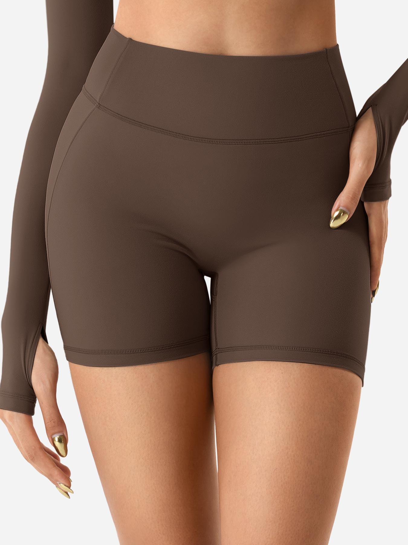 Tebeary Clementine Half Zip Crop Top Shorts Sets