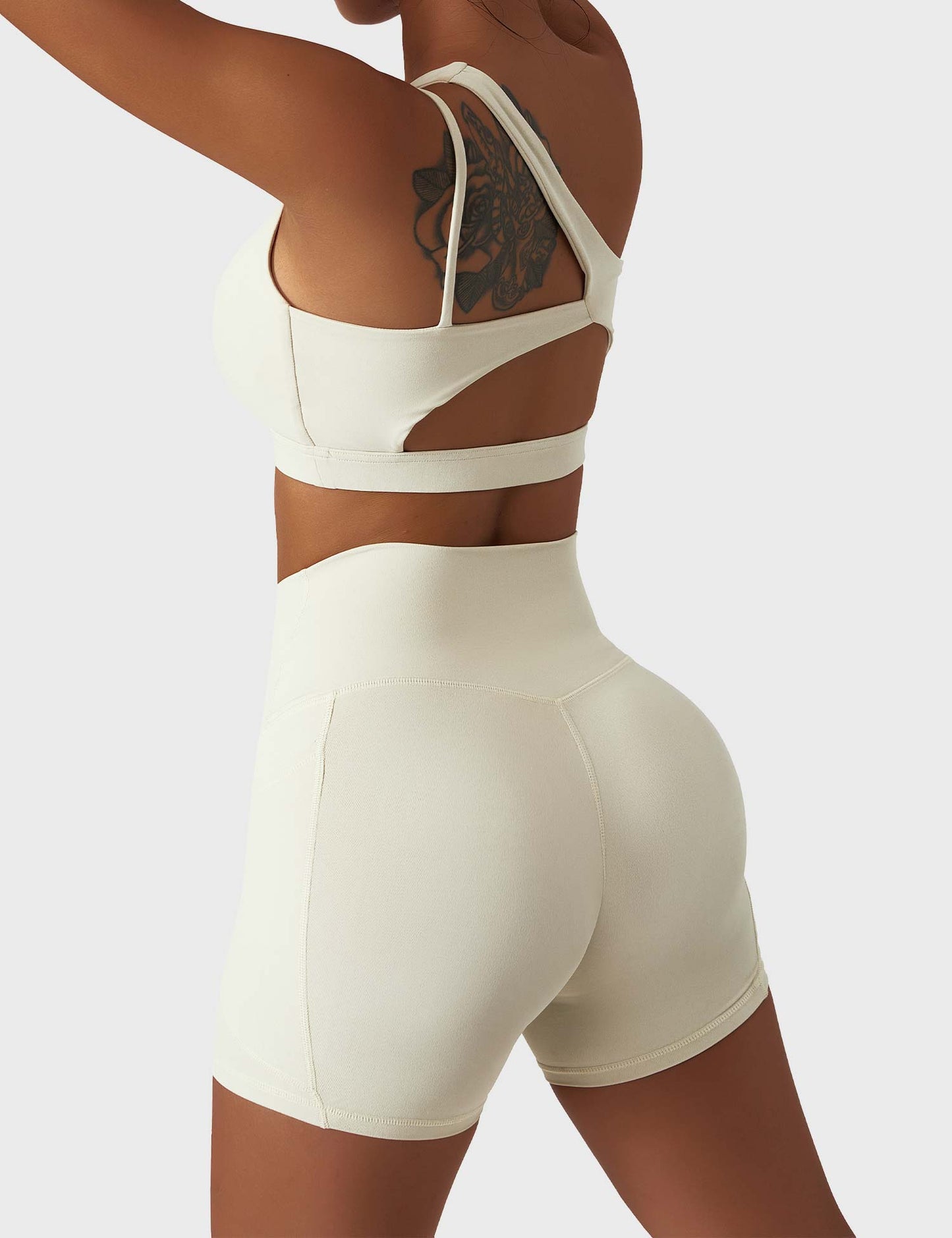 TEBEARY One Shoulder Sports Set