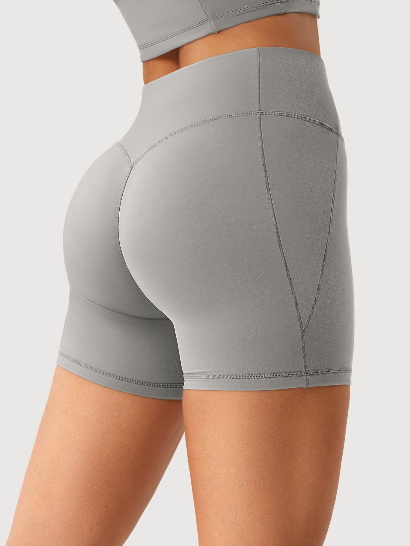 Tebeary Clementine Half Zip Crop Top Shorts Sets