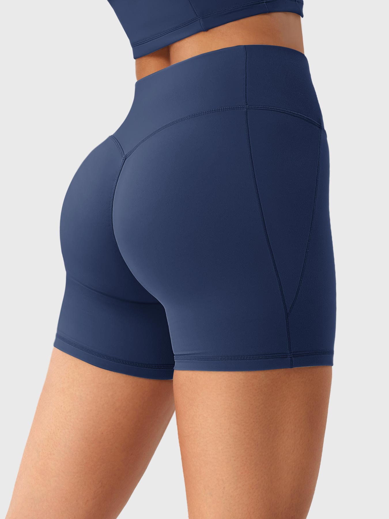 Tebeary Clementine Half Zip Crop Top Shorts Sets