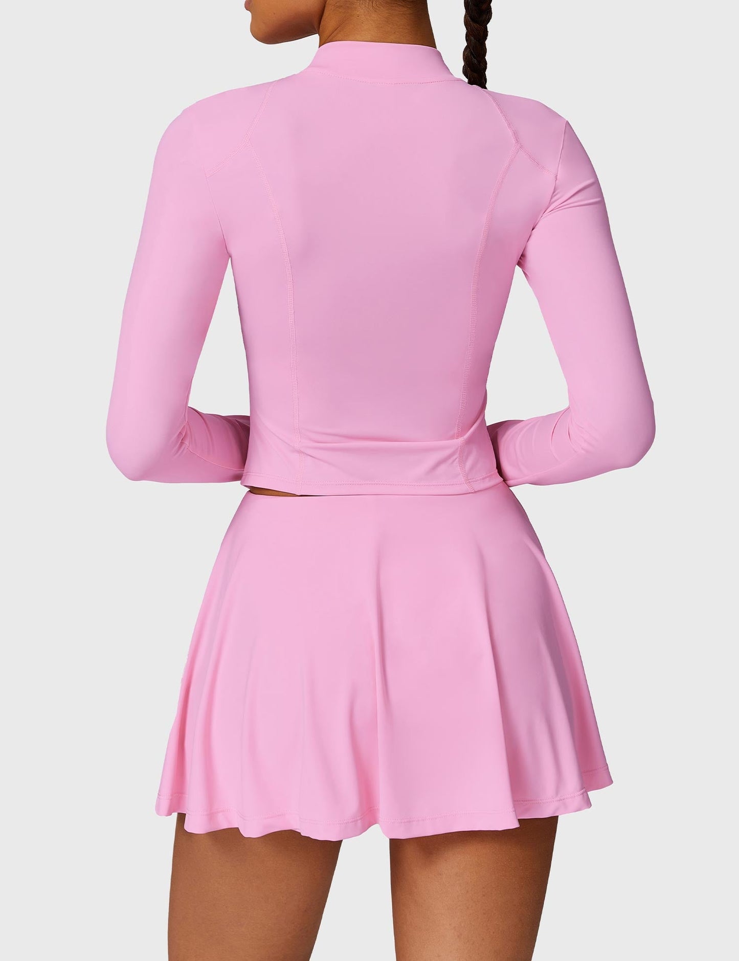 TEBEARY Long Sleeve Tennis Skirt Sets