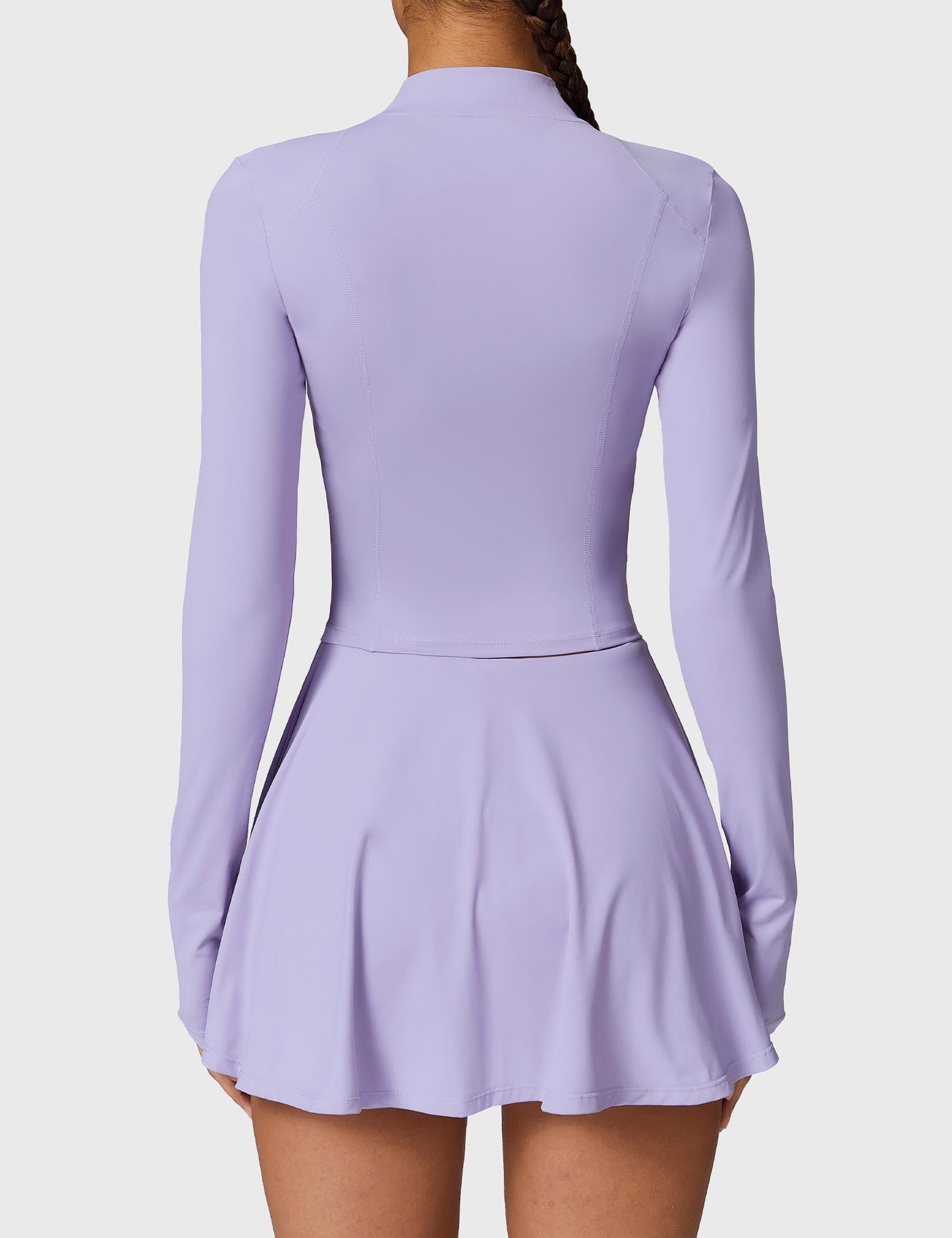 TEBEARY Long Sleeve Tennis Skirt Sets