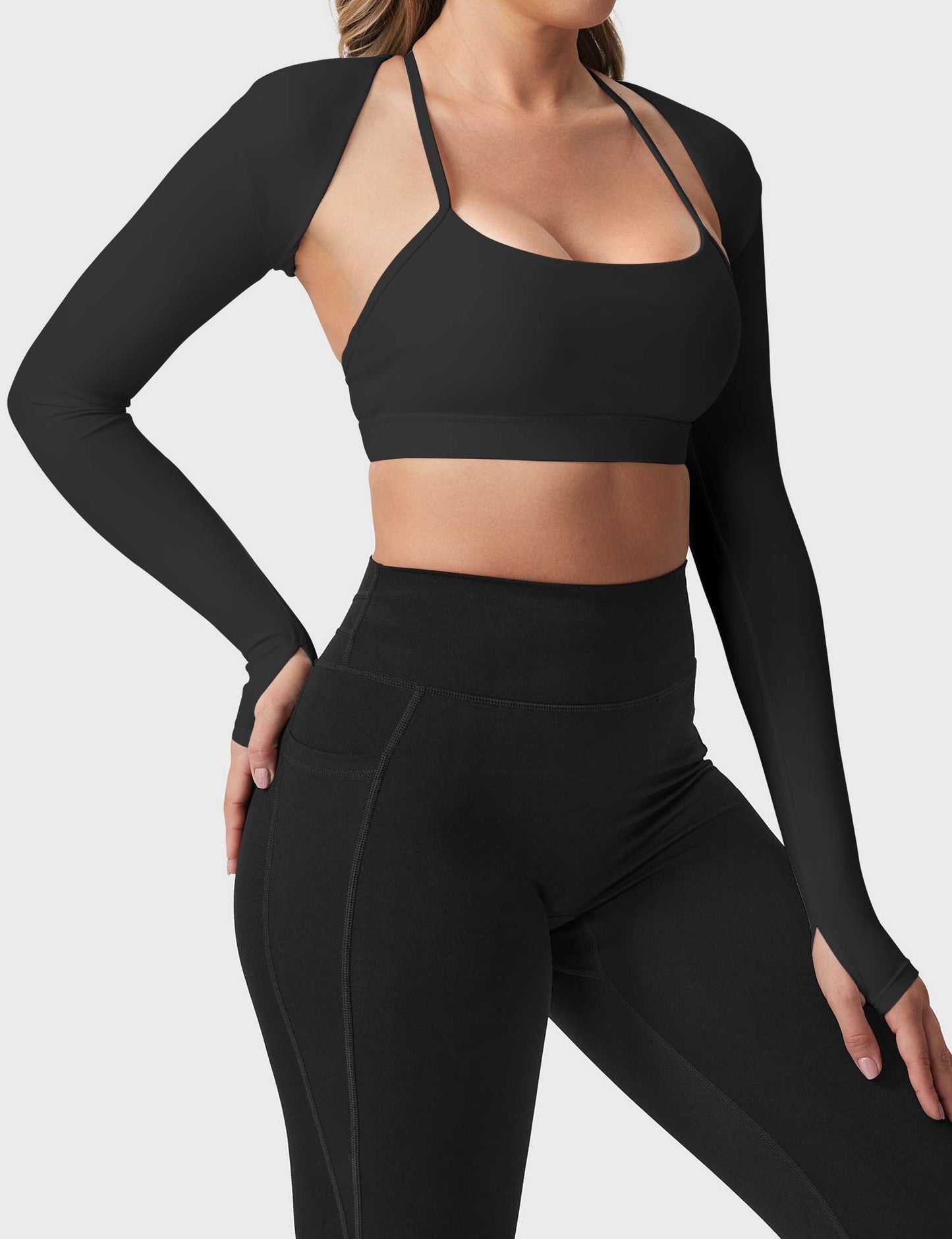 Tebeary Long Sleeve Bolero Shru