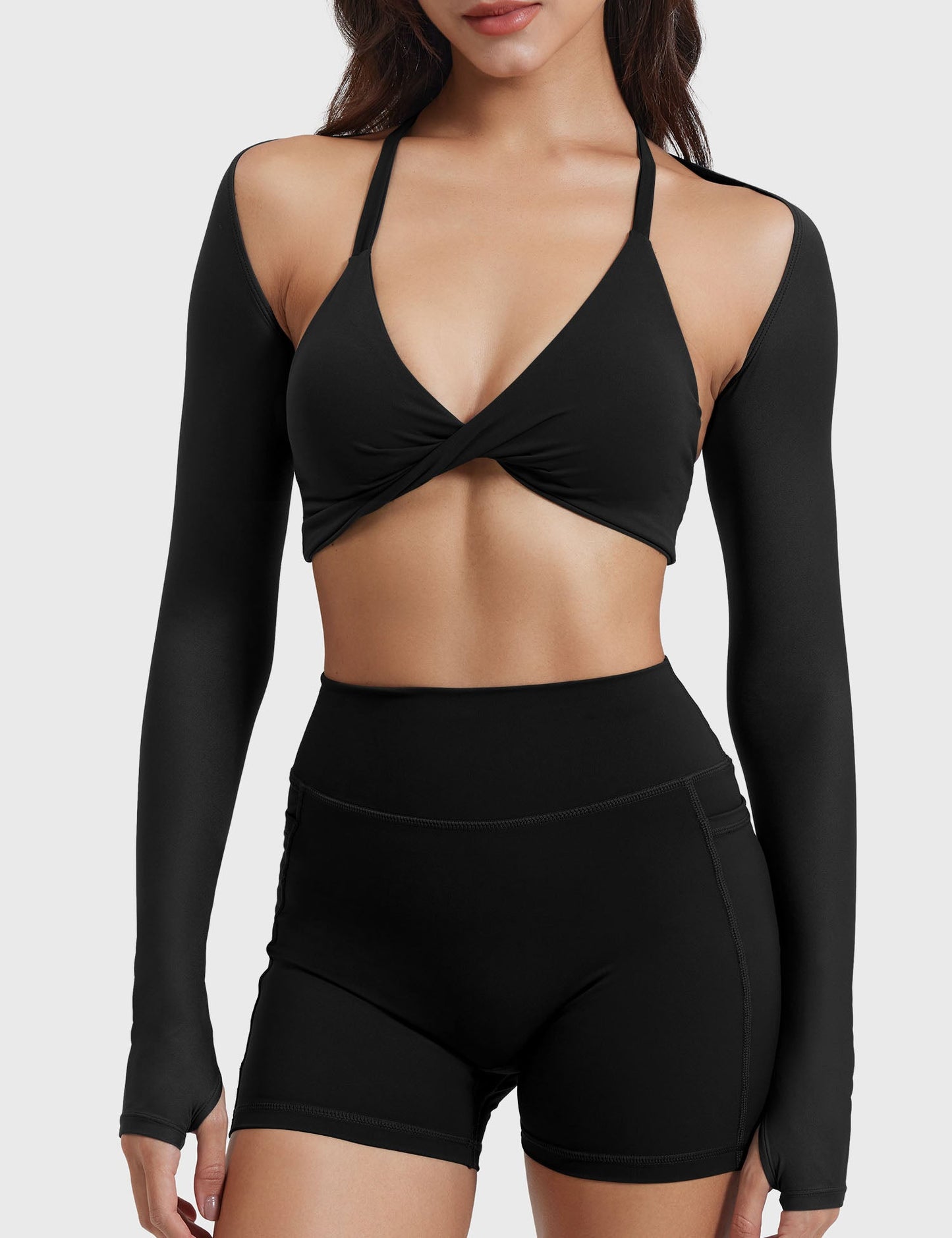 Tebeary Seni Long Sleeve Bolero Shrug