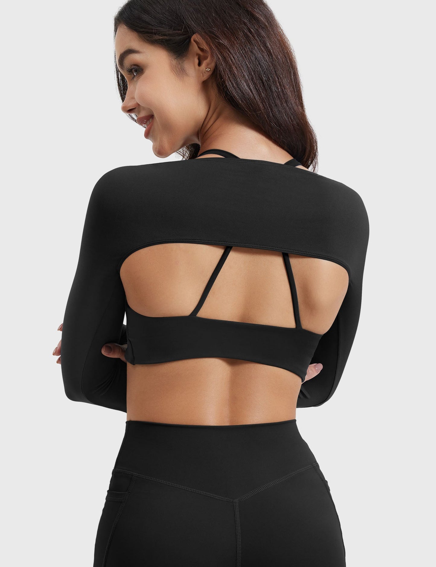 Tebeary Seni Long Sleeve Bolero Shrug