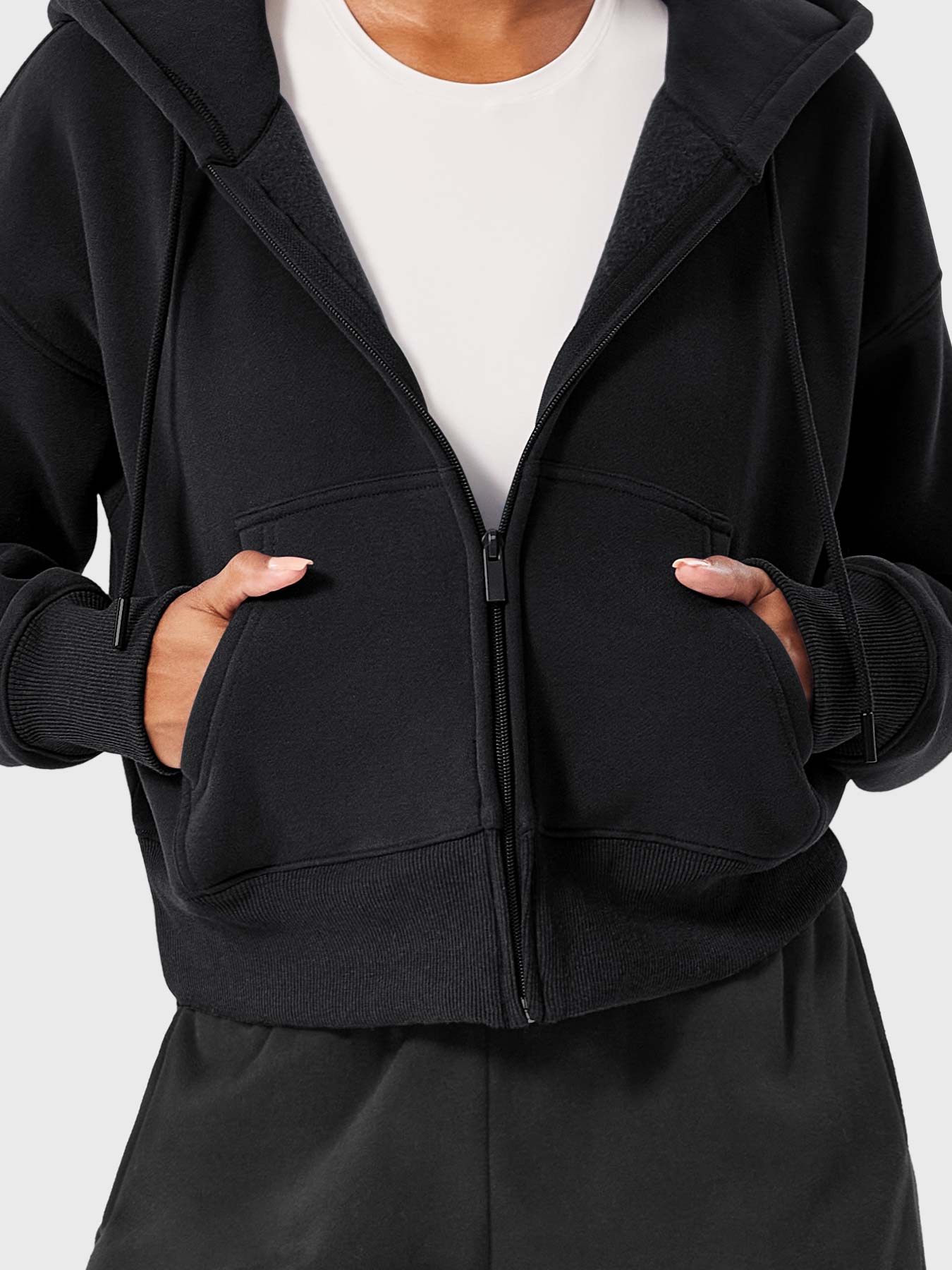 Tebeary Lina Zip Up Fleece Hoodies