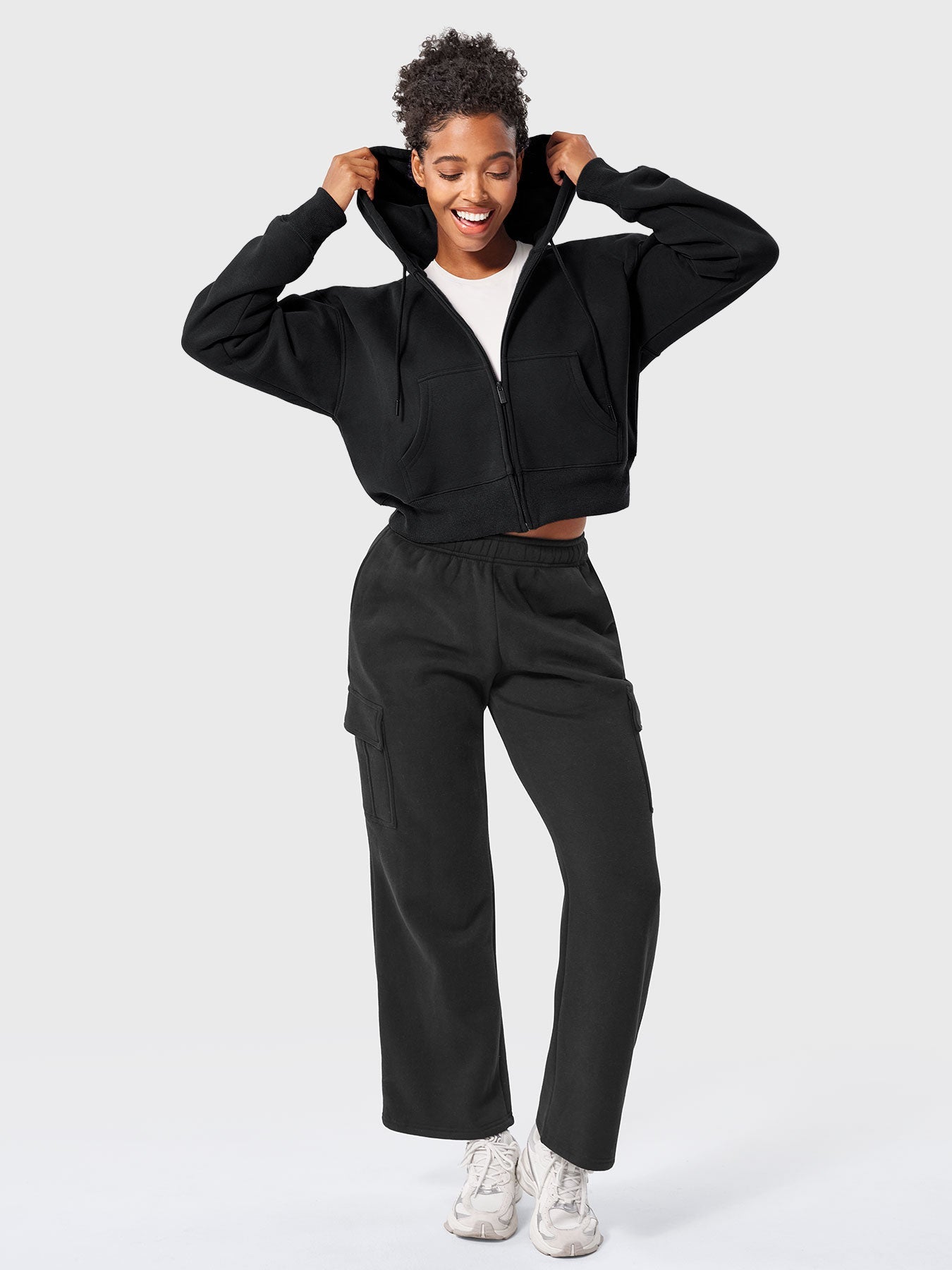 Tebeary Lina Zip Up Fleece Hoodies