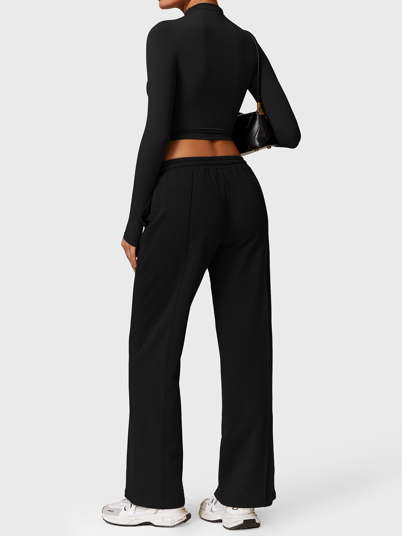 Tebeary Heno Turtle Neck Long Sleeve Crop Top