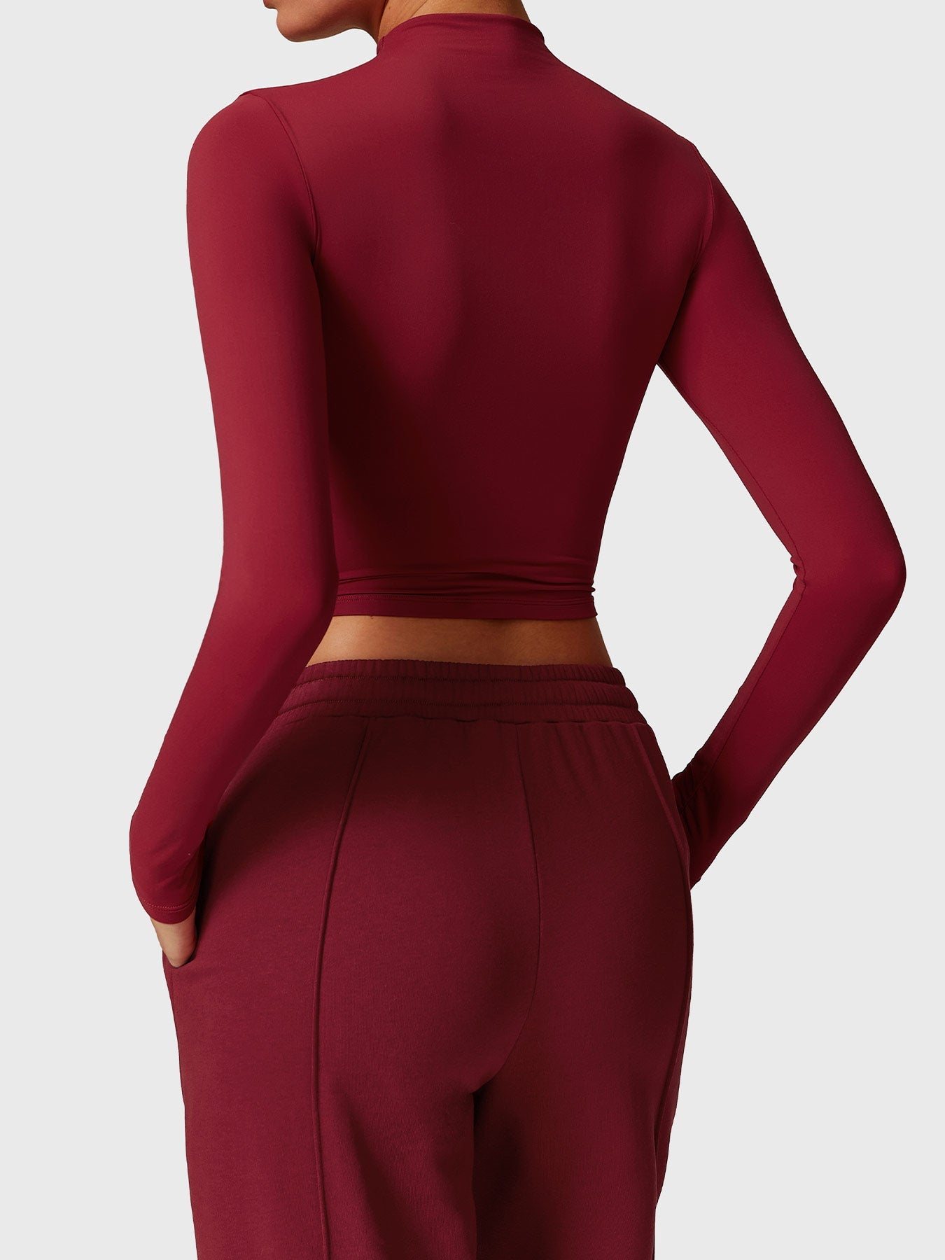 Tebeary Heno Turtle Neck Long Sleeve Crop Top
