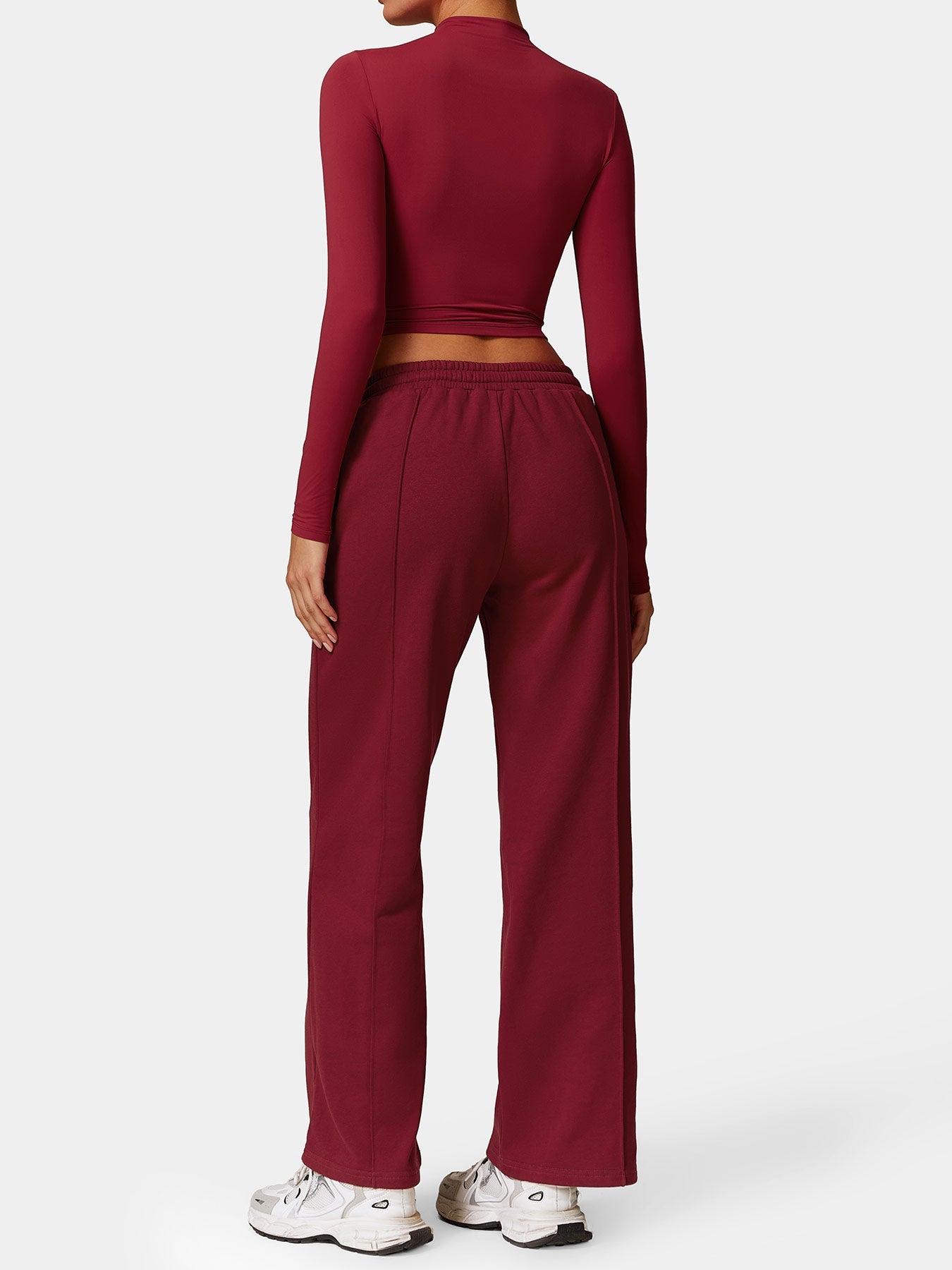 Tebeary Heno Turtle Neck Long Sleeve Crop Top