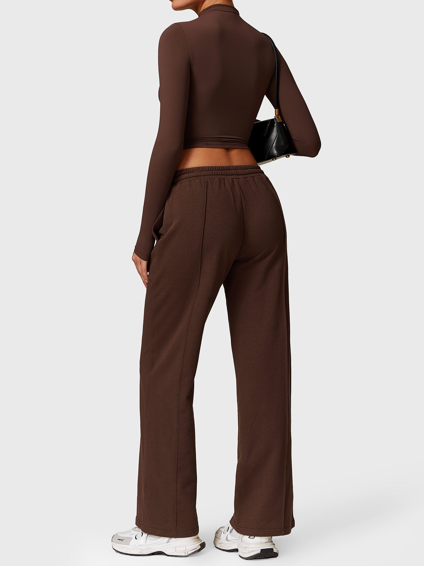 Tebeary Heno Turtle Neck Long Sleeve Crop Top