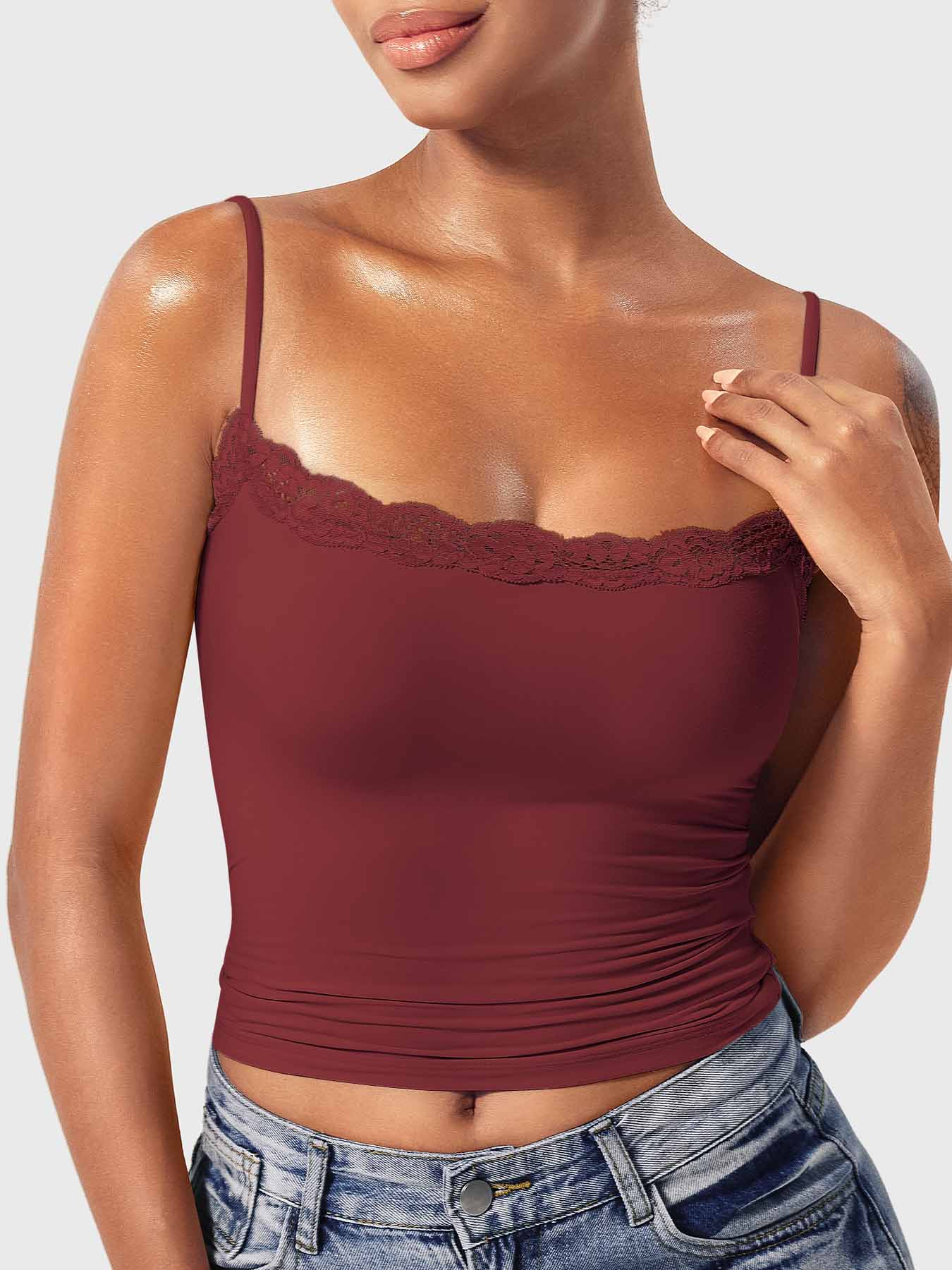 Tebeary Kuni Square Neck Lace Tank