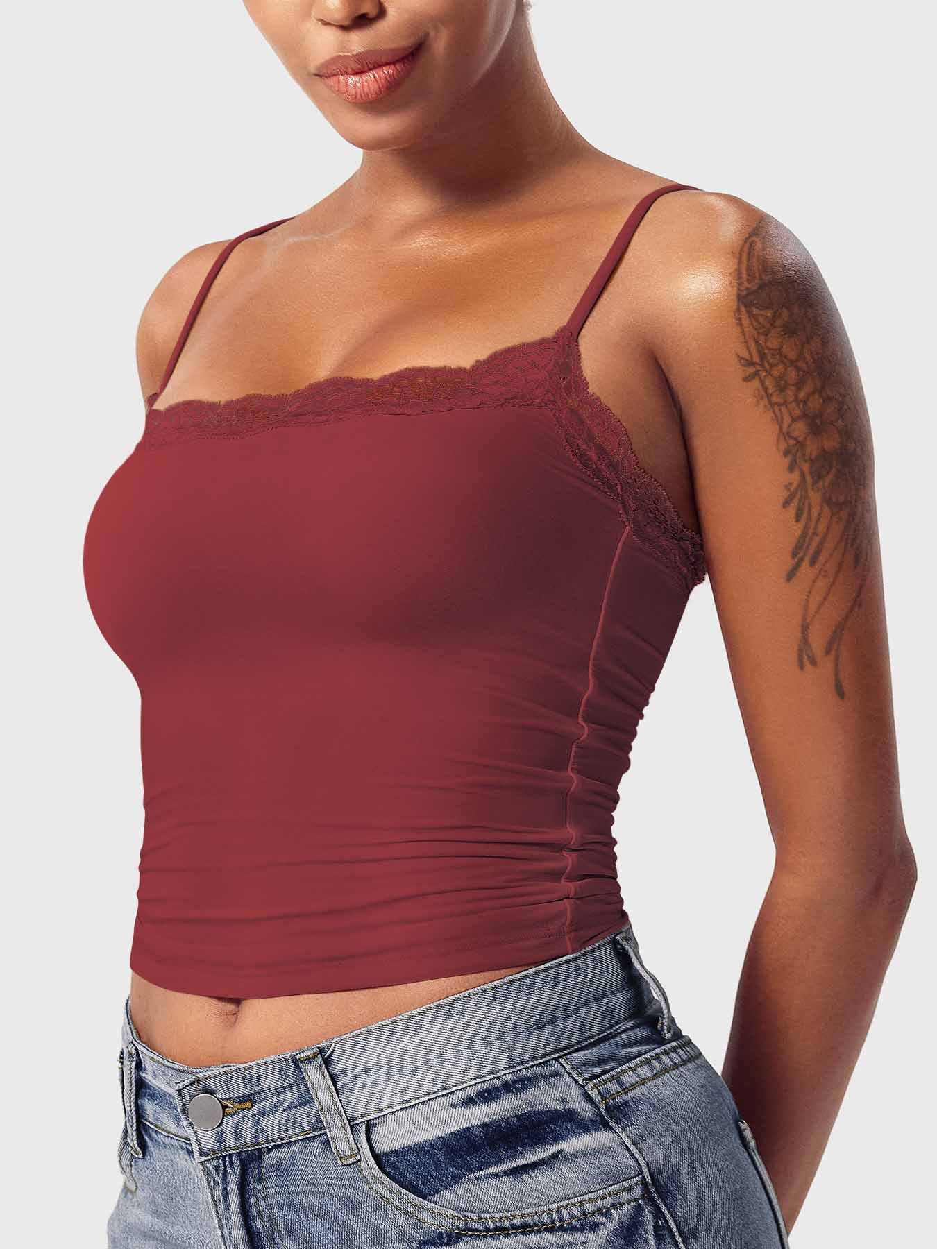 Tebeary Kuni Square Neck Lace Tank