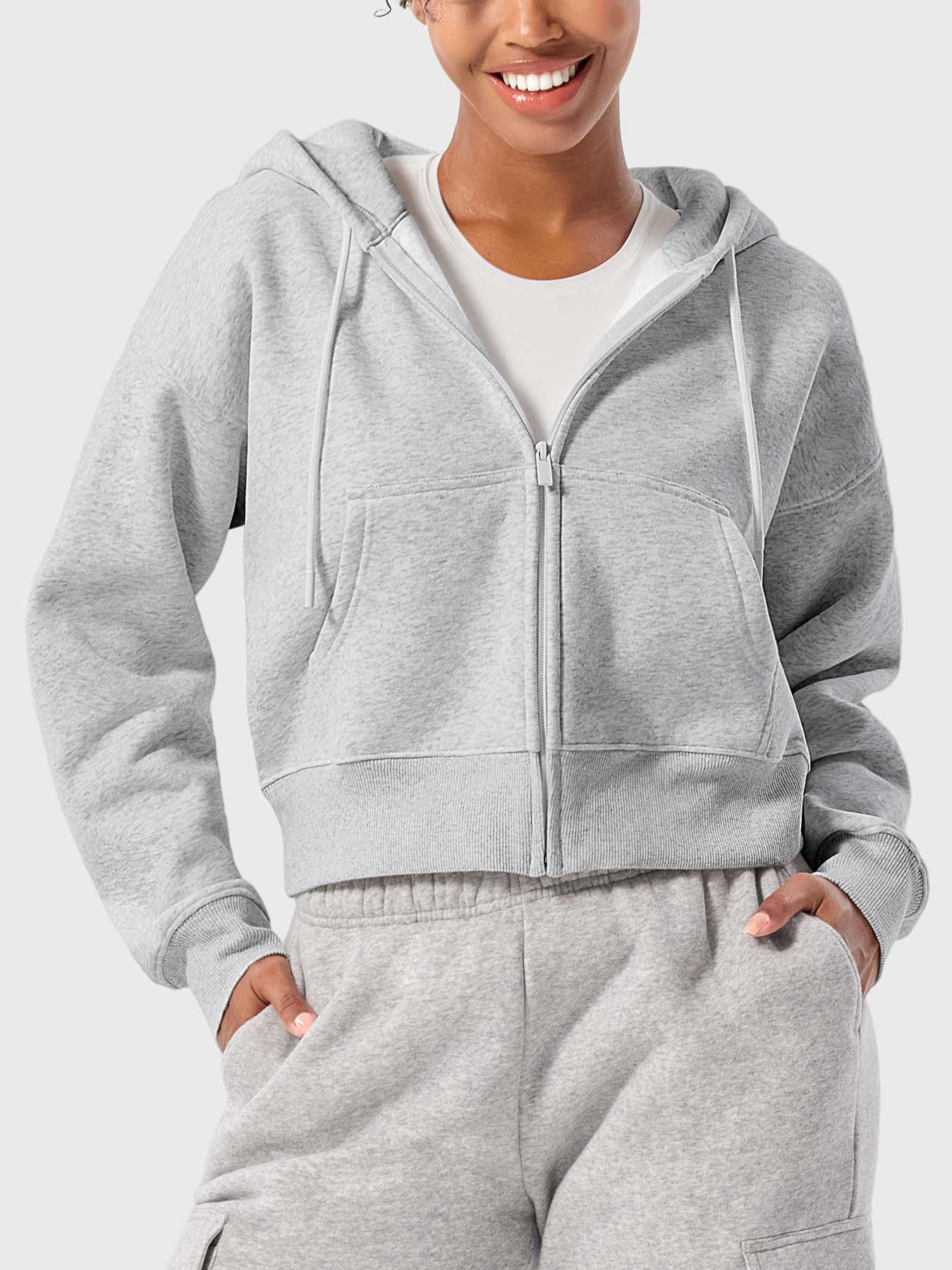 Tebeary Lina Zip Up Fleece Hoodies