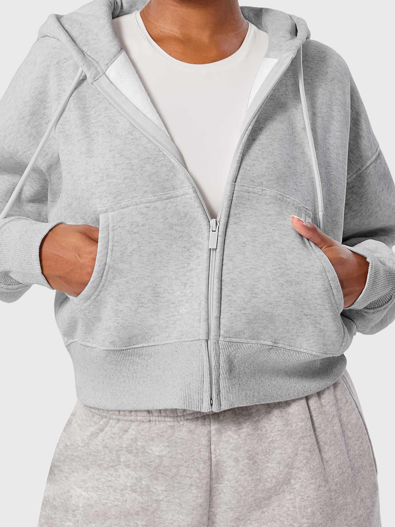 Tebeary Lina Zip Up Fleece Hoodies