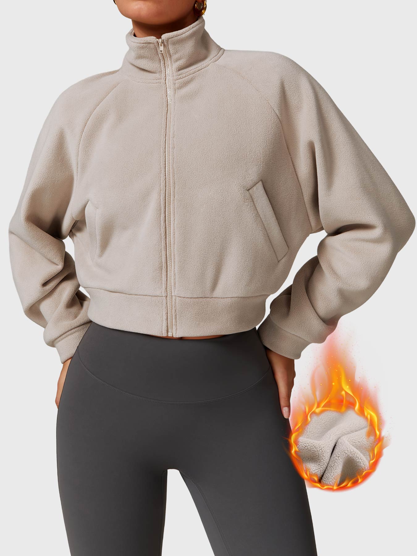 Tebeary Giino Fleece Crop Jacket