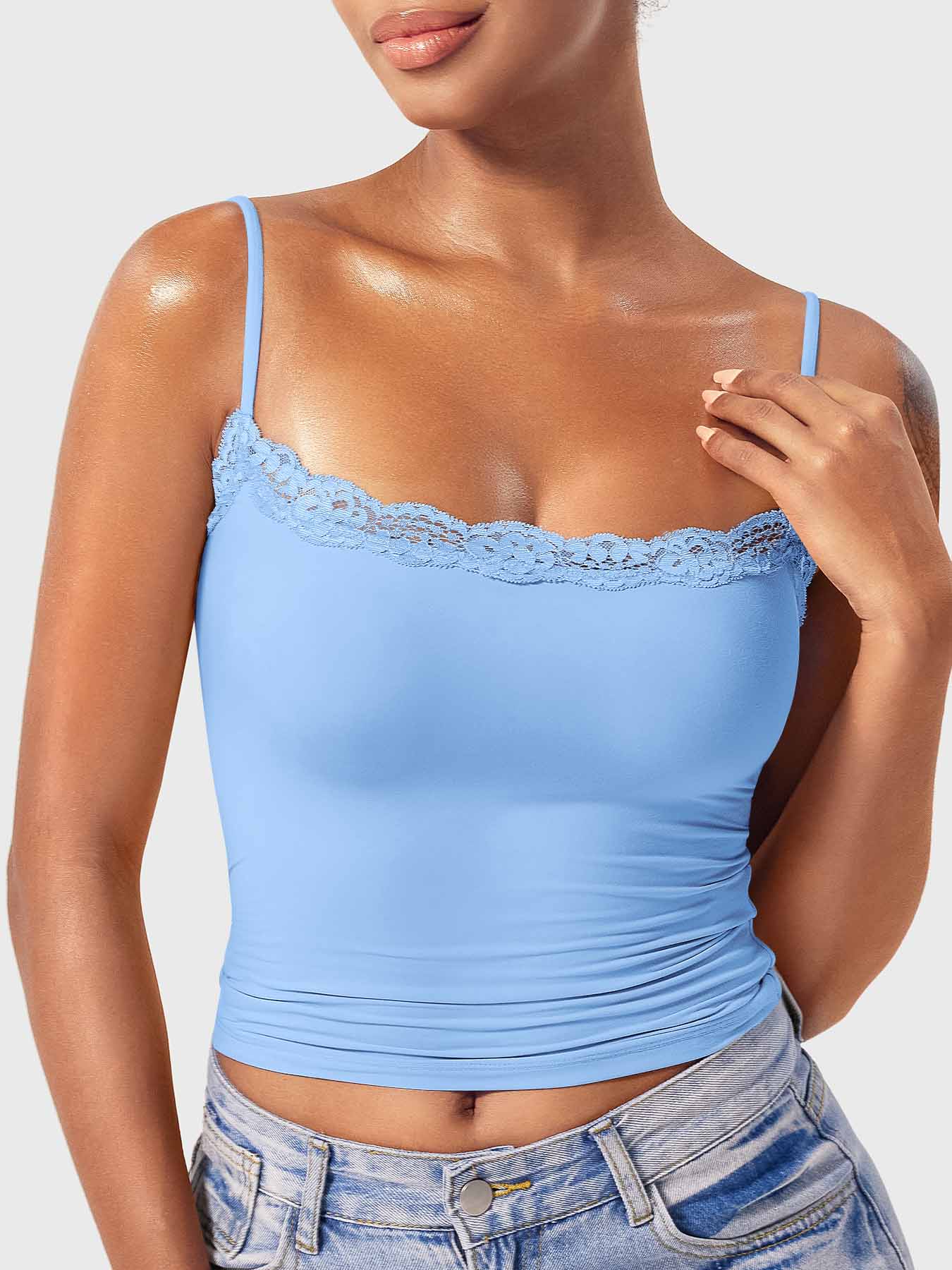 Tebeary Kuni Square Neck Lace Tank