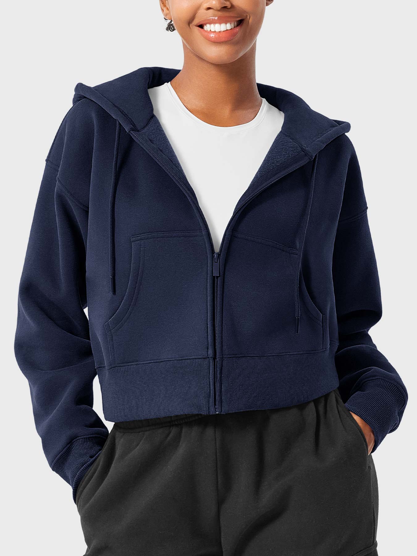 Tebeary Lina Zip Up Fleece Hoodies