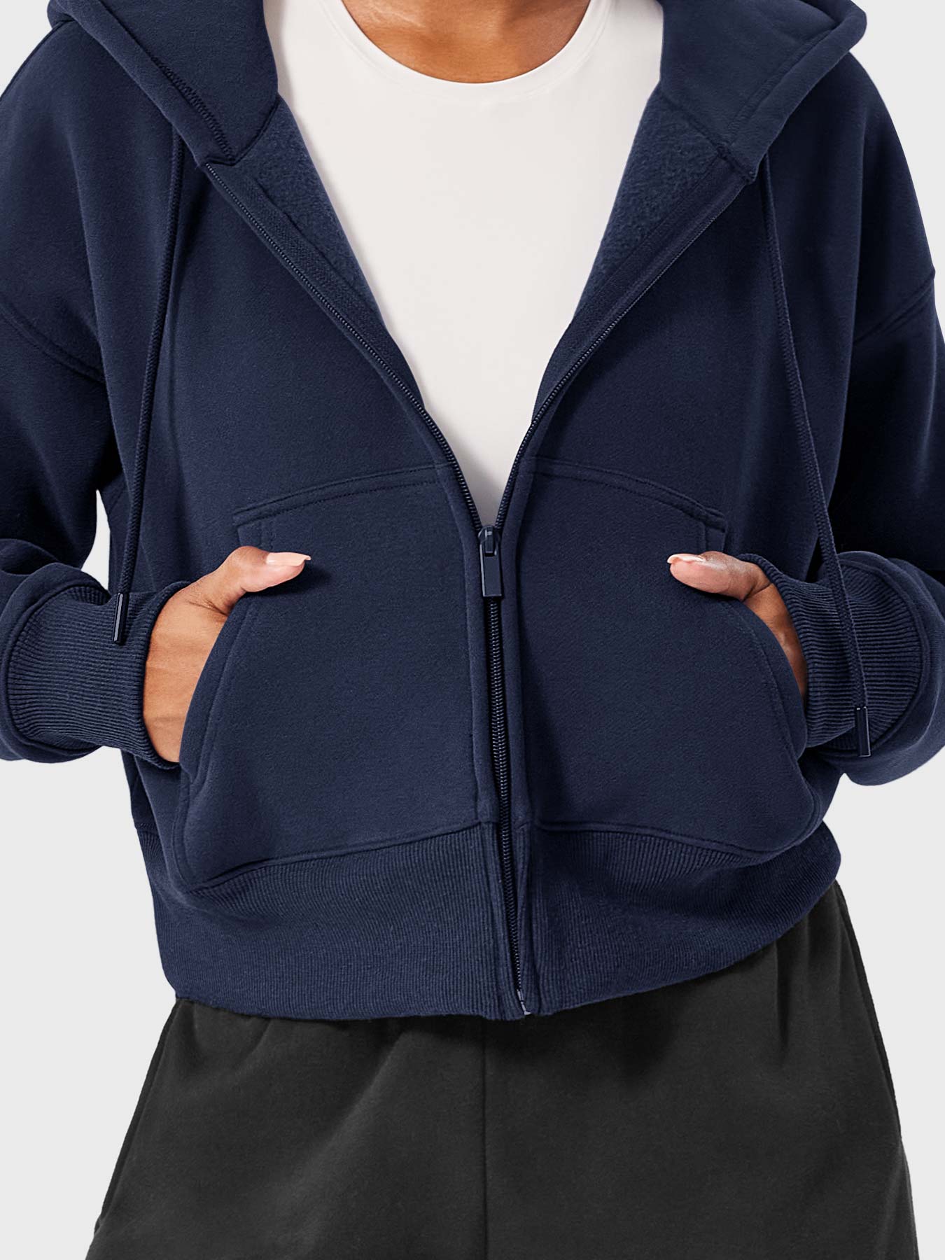 Tebeary Lina Zip Up Fleece Hoodies