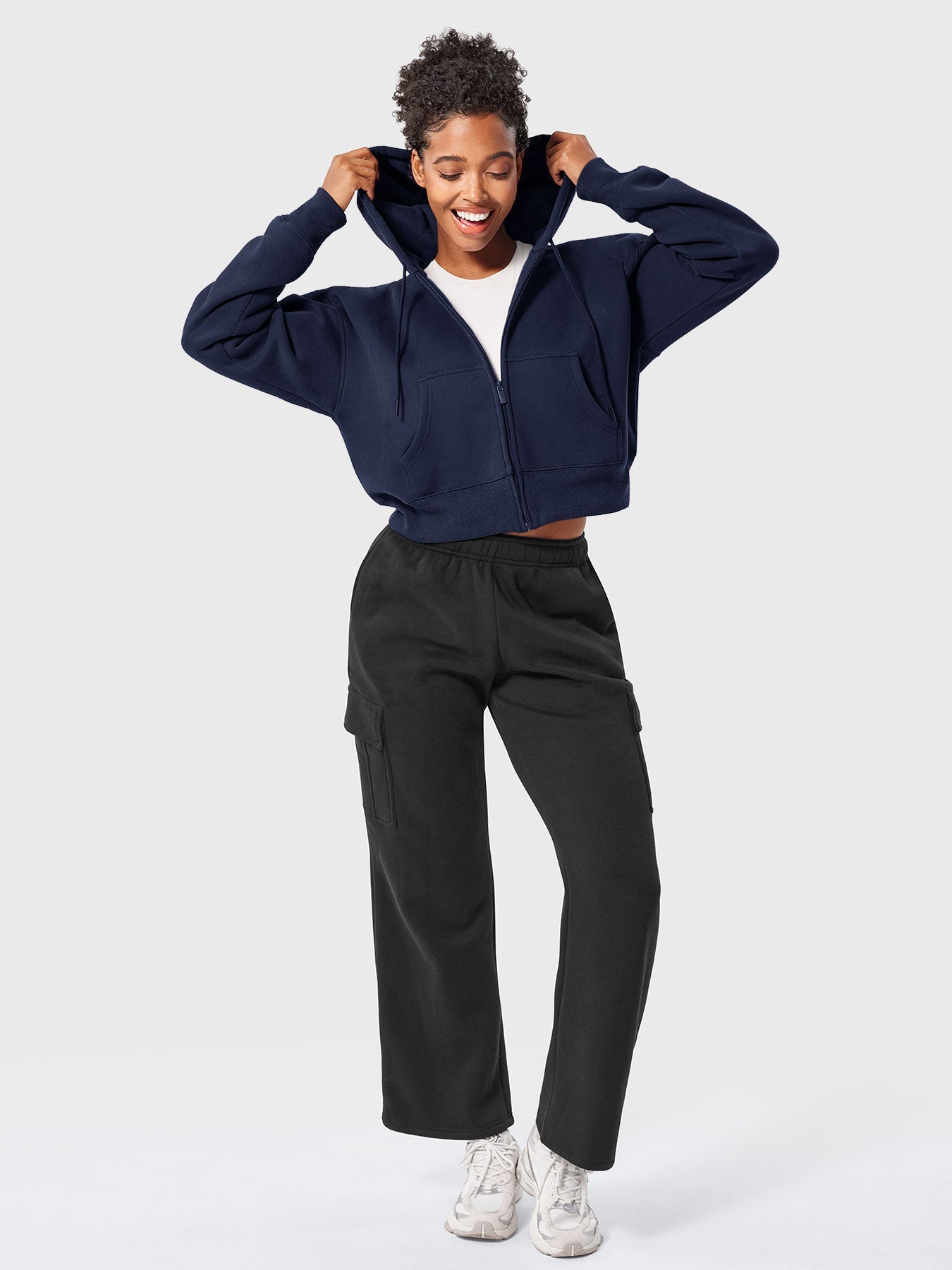 Tebeary Lina Zip Up Fleece Hoodies