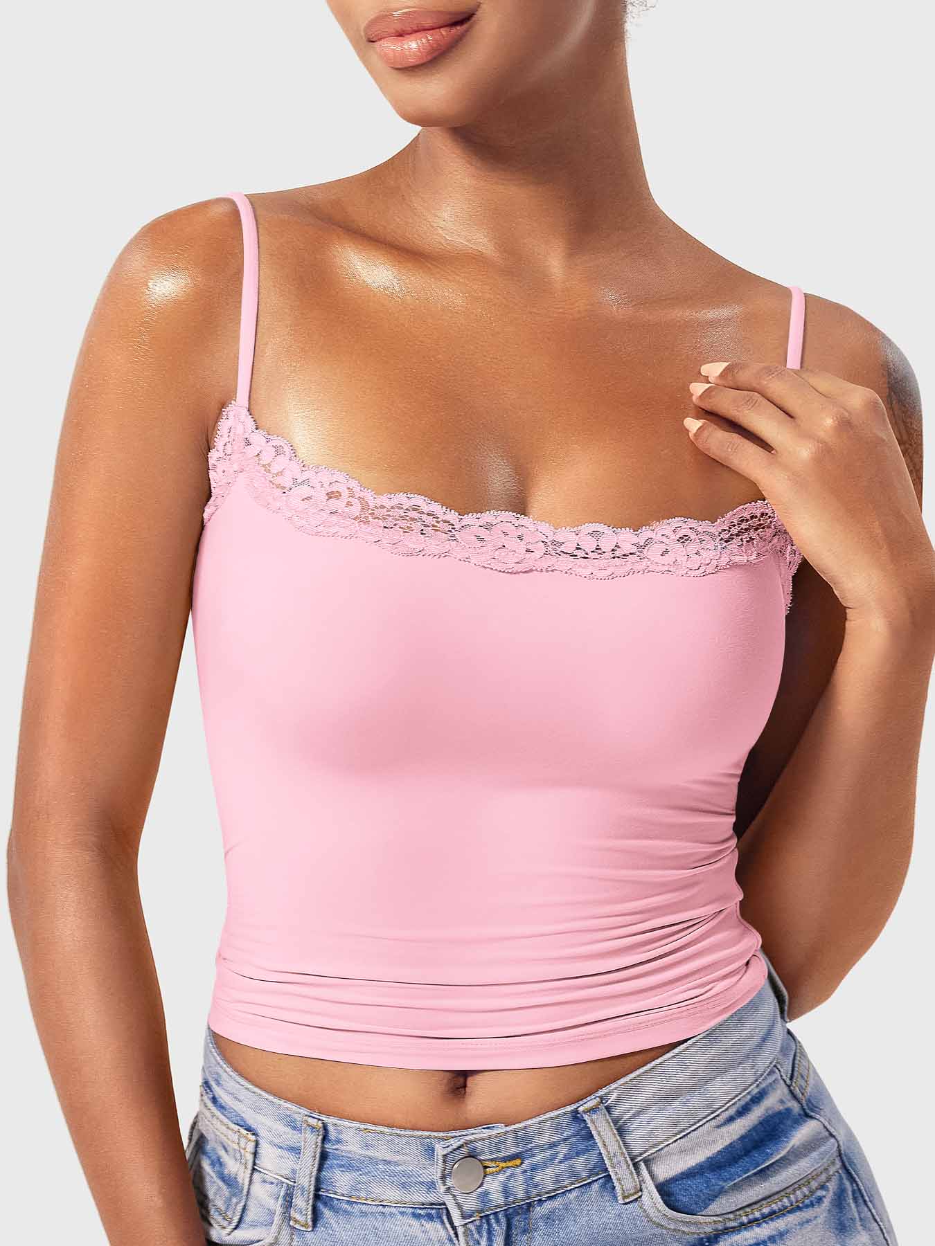 Tebeary Kuni Square Neck Lace Tank