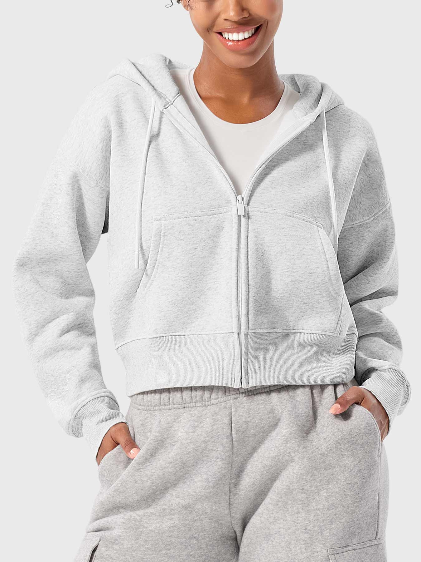 Tebeary Lina Zip Up Fleece Hoodies