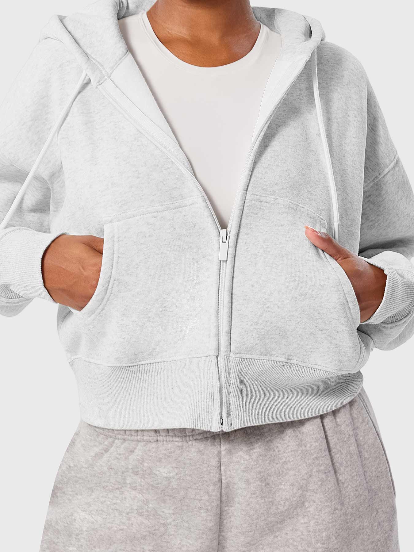 Tebeary Lina Zip Up Fleece Hoodies