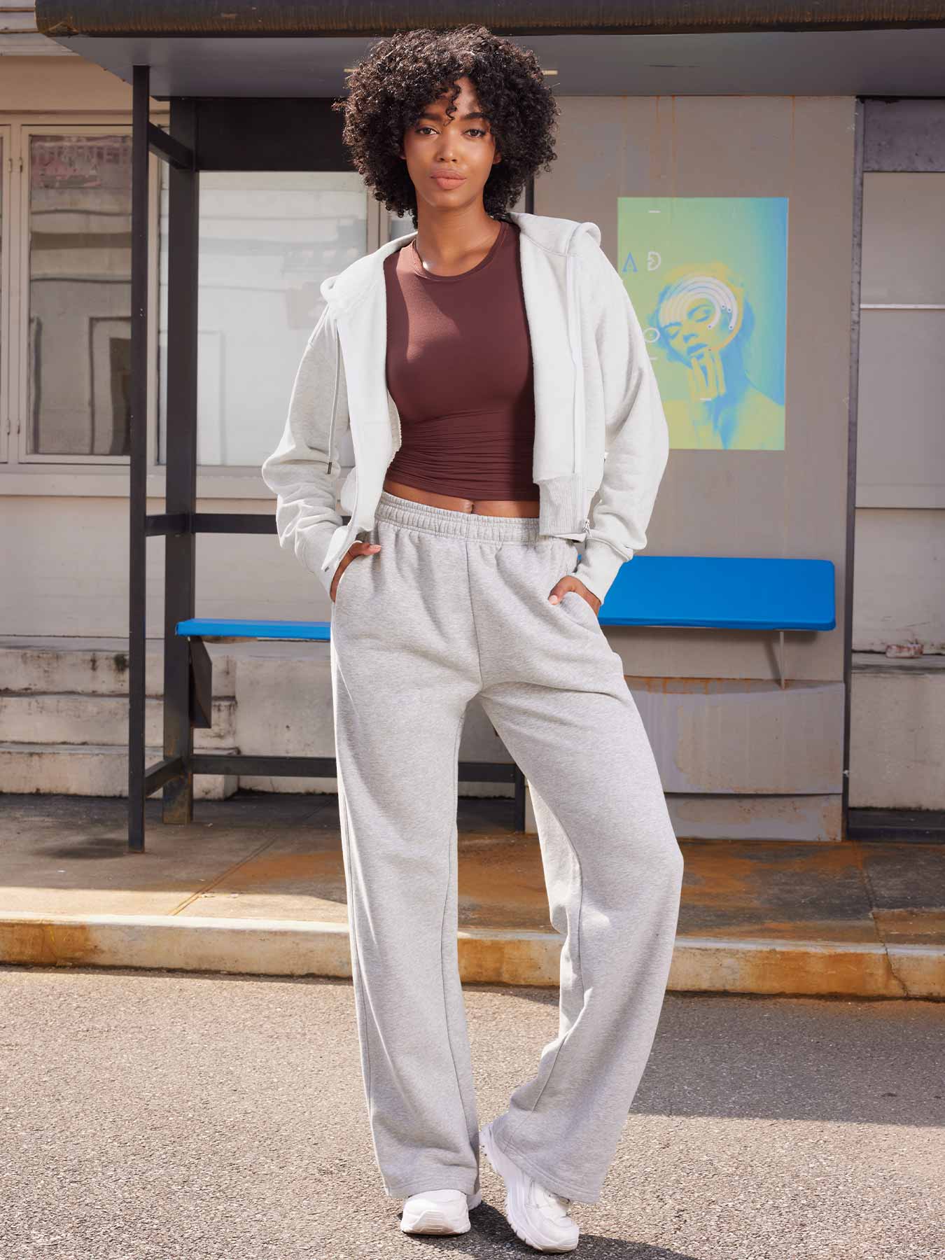 Tebeary Lina Zip Up Fleece Hoodies