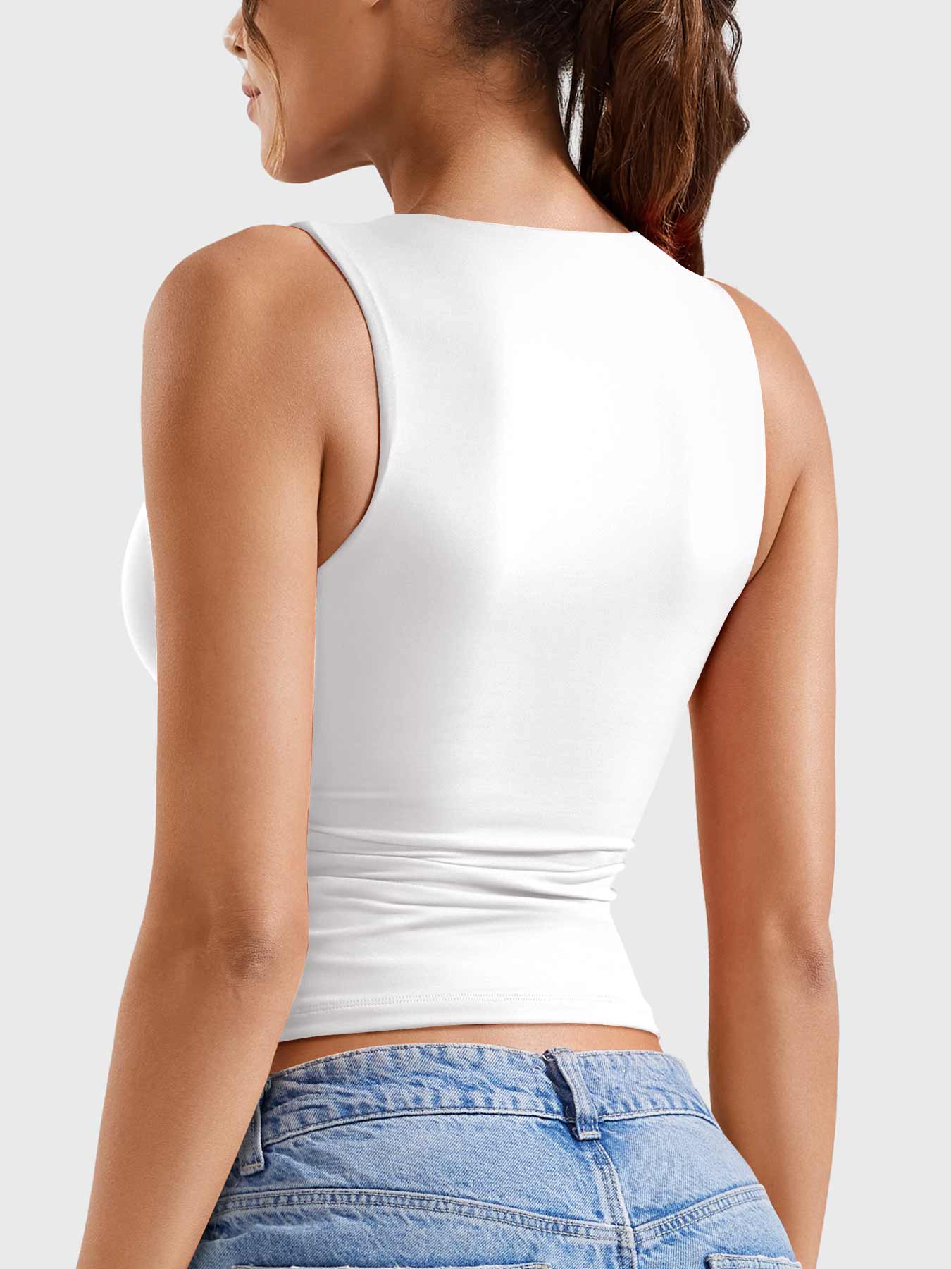 TEBEARY Mimo Half Zip Tank To