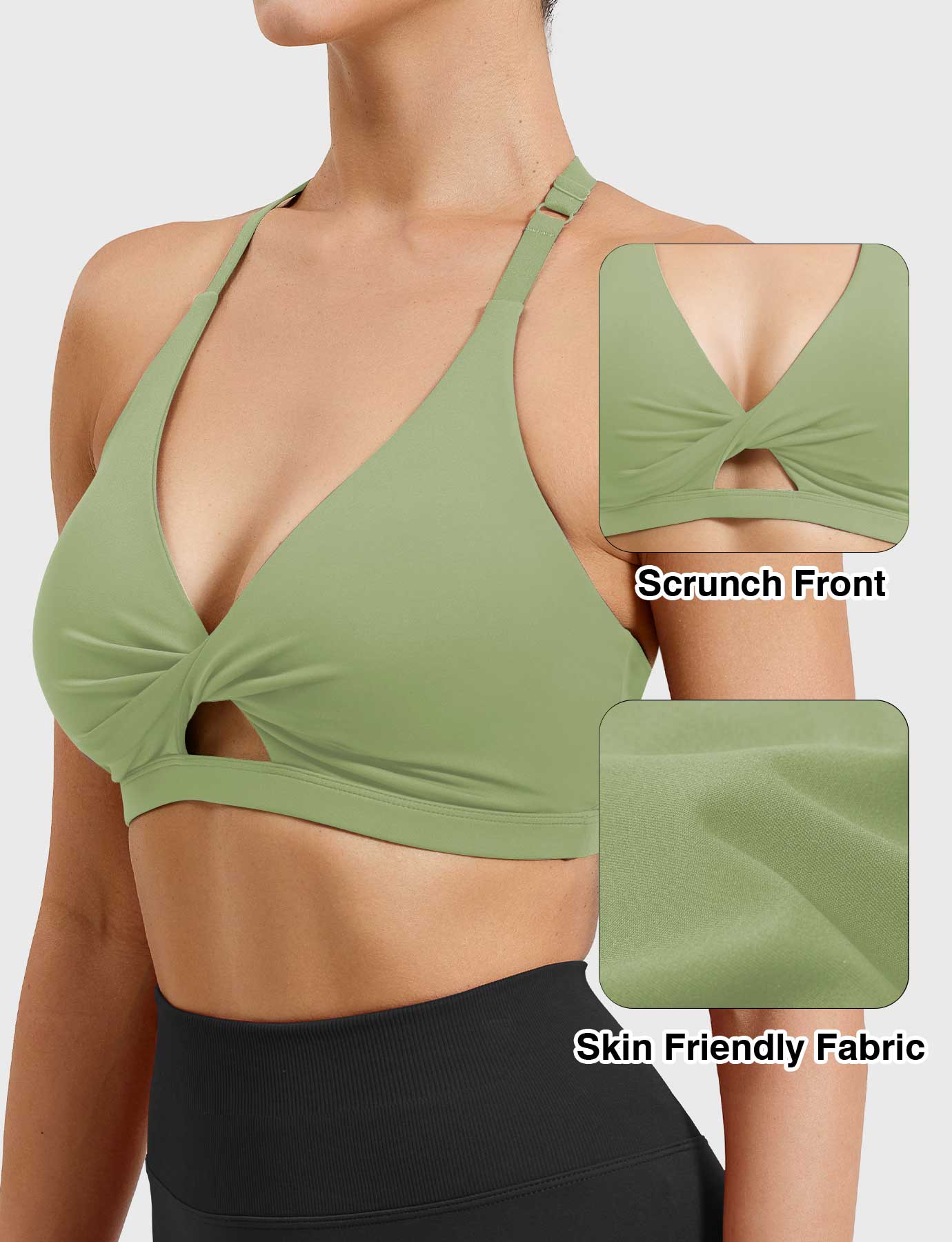 Tebeary Holo Twist Front Sports Bra