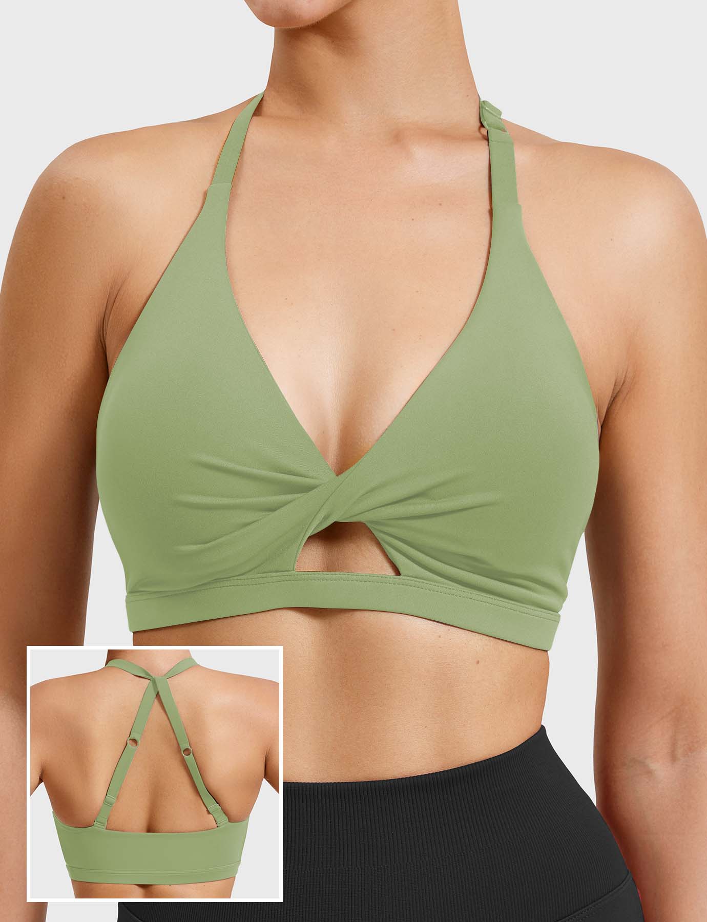 Tebeary Holo Twist Front Sports Bra