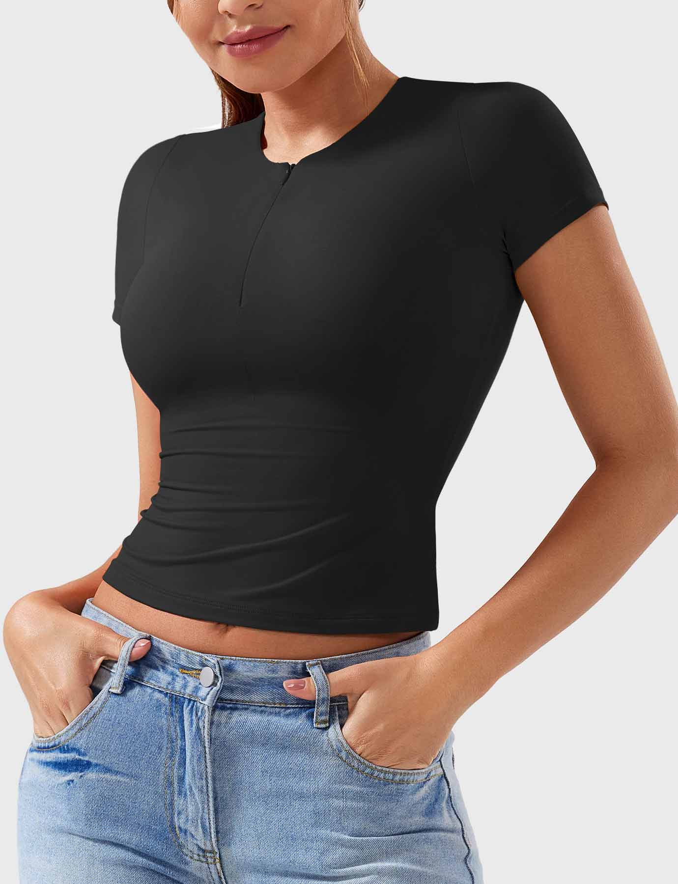 Tebeary Zip Up Crop Top