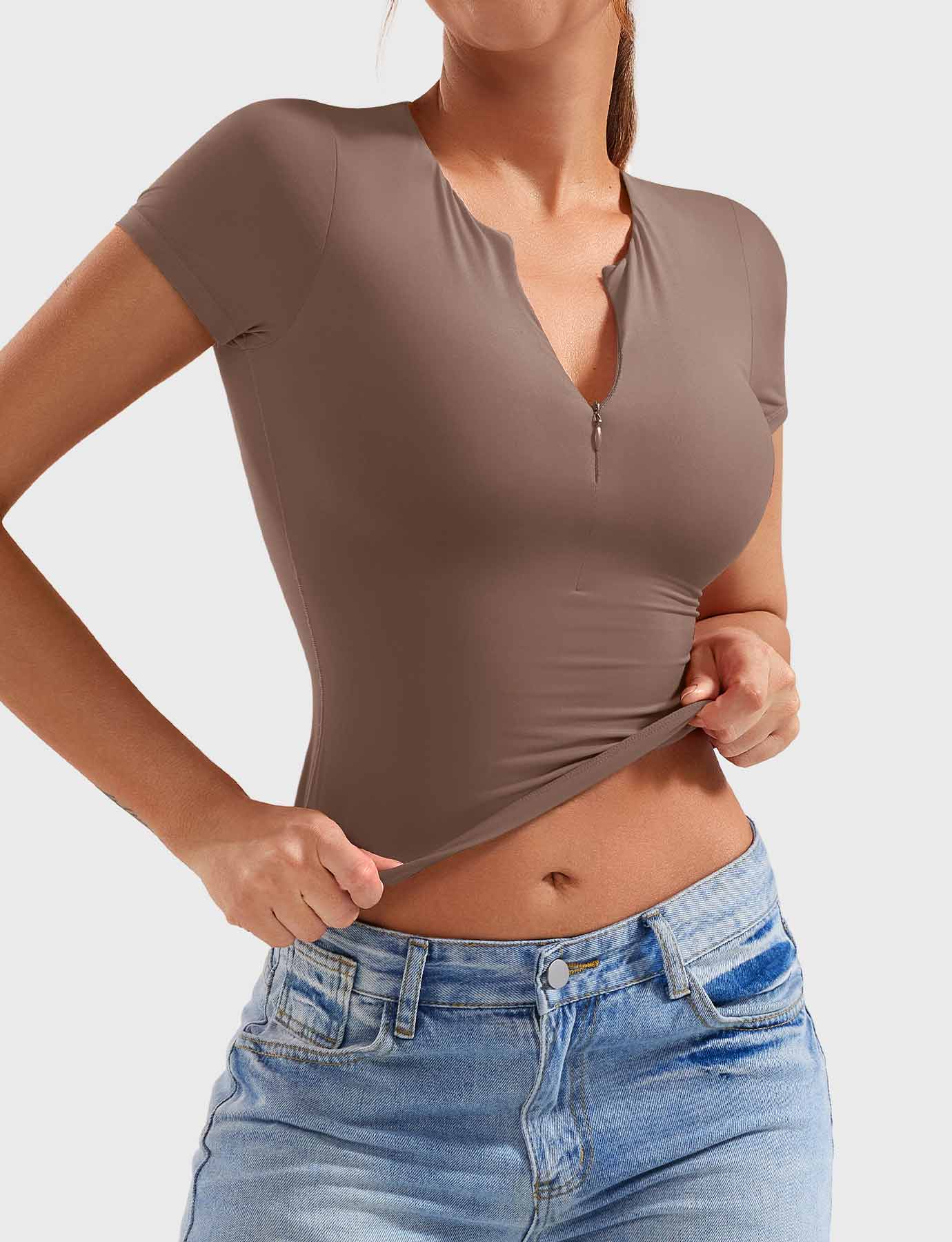 Tebeary Zip Up Crop Top