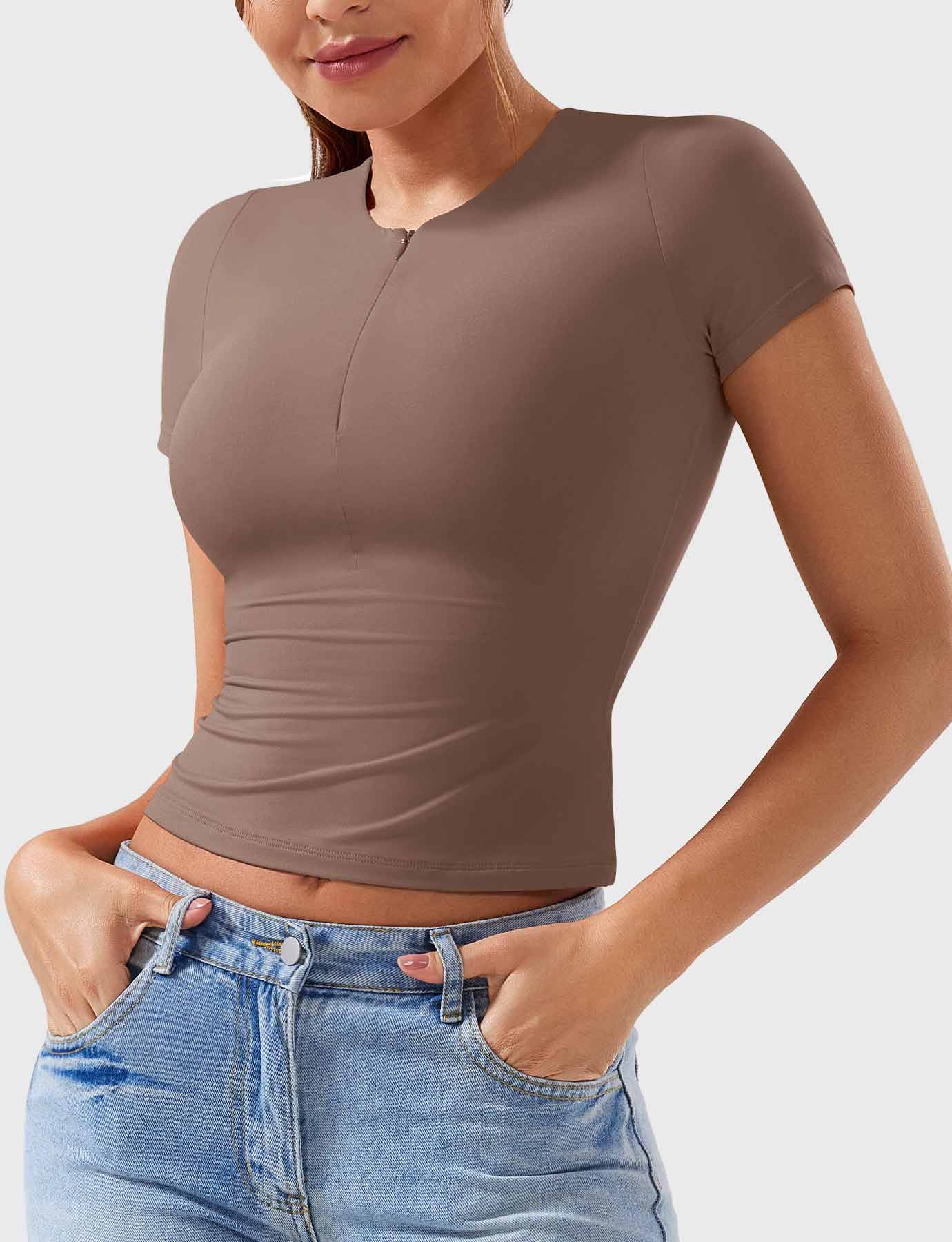Tebeary Zip Up Crop Top