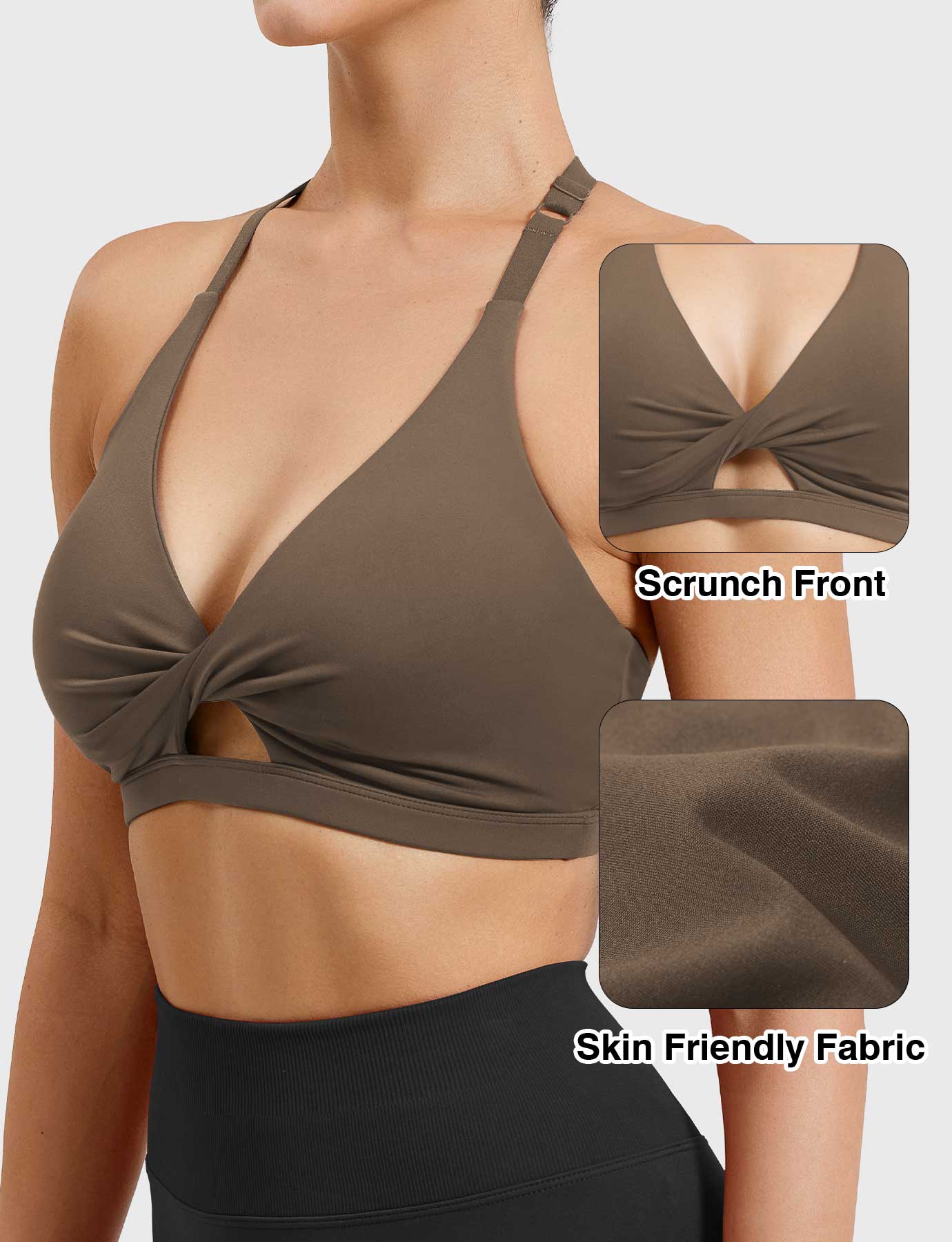 Tebeary Holo Twist Front Sports Bra