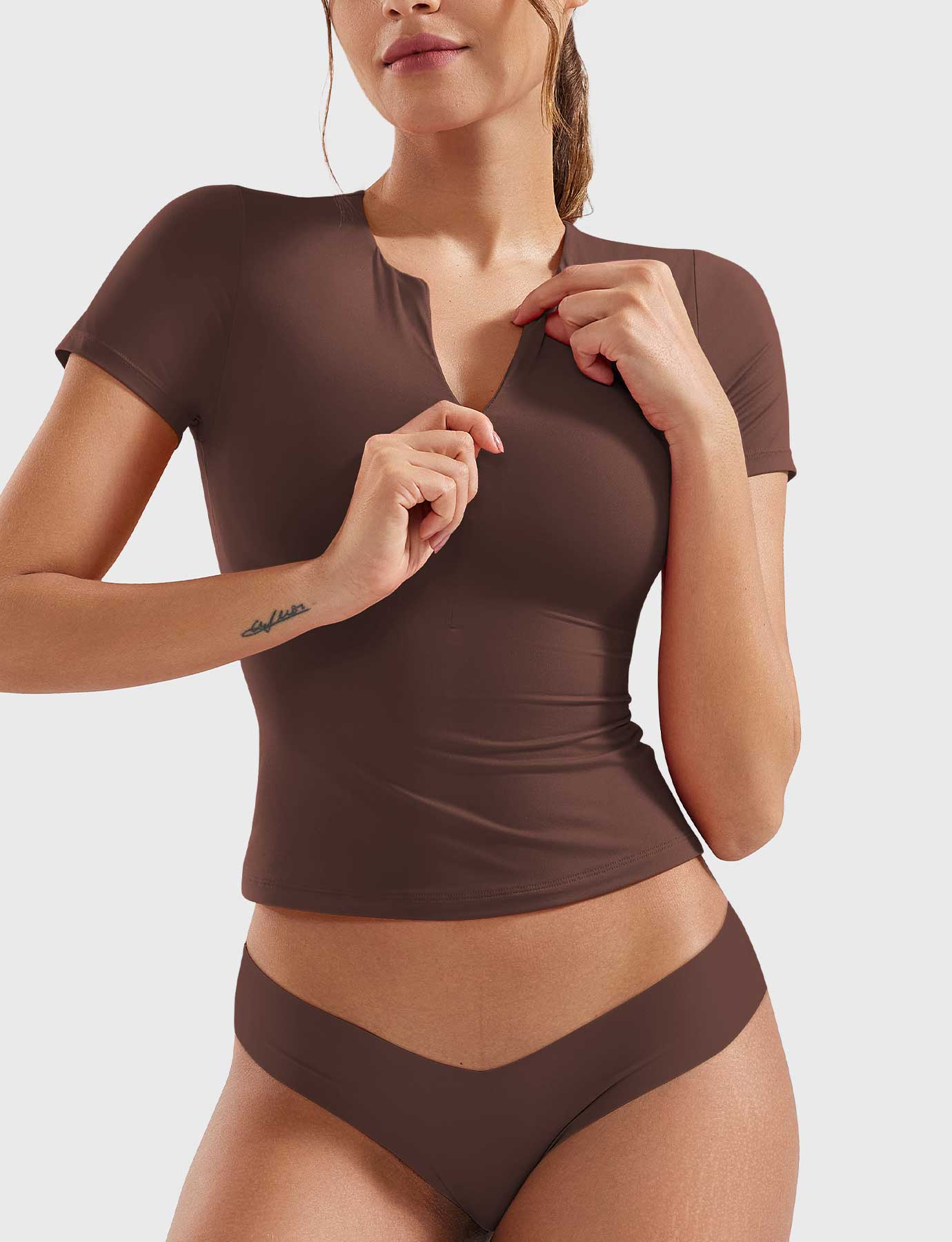 Tebeary Zip Up Crop Top