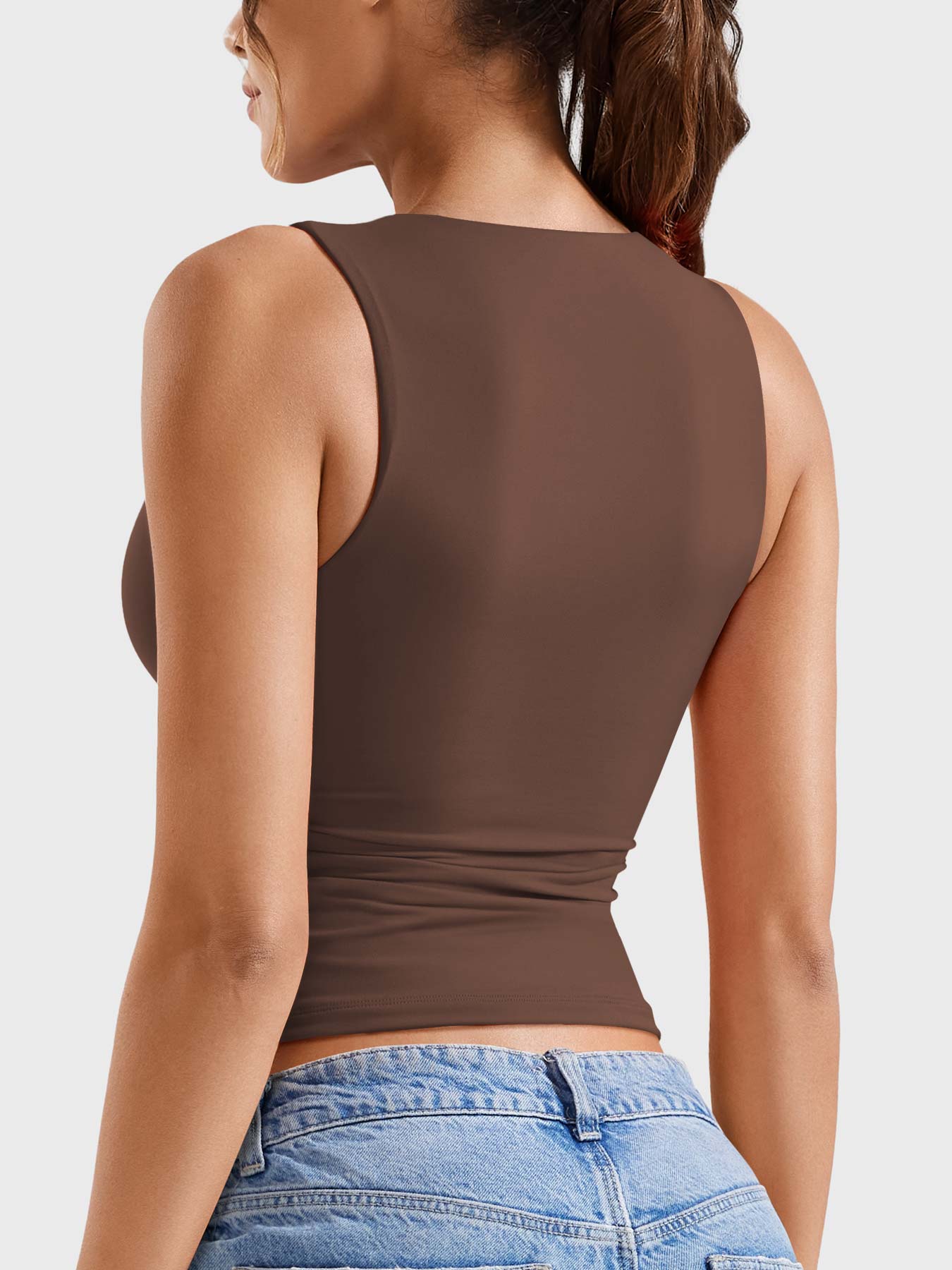 TEBEARY Mimo Half Zip Tank To