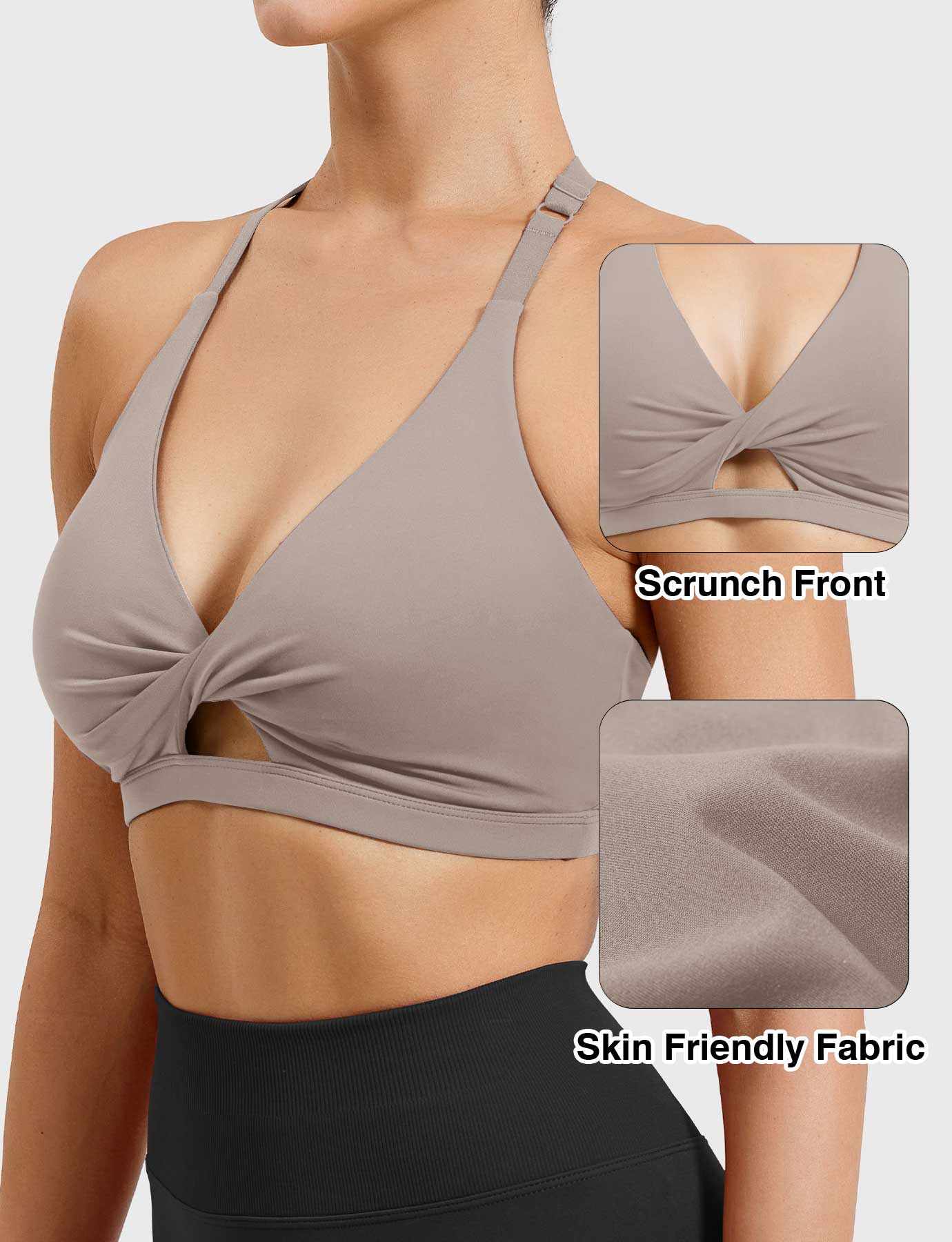 Tebeary Holo Twist Front Sports Bra