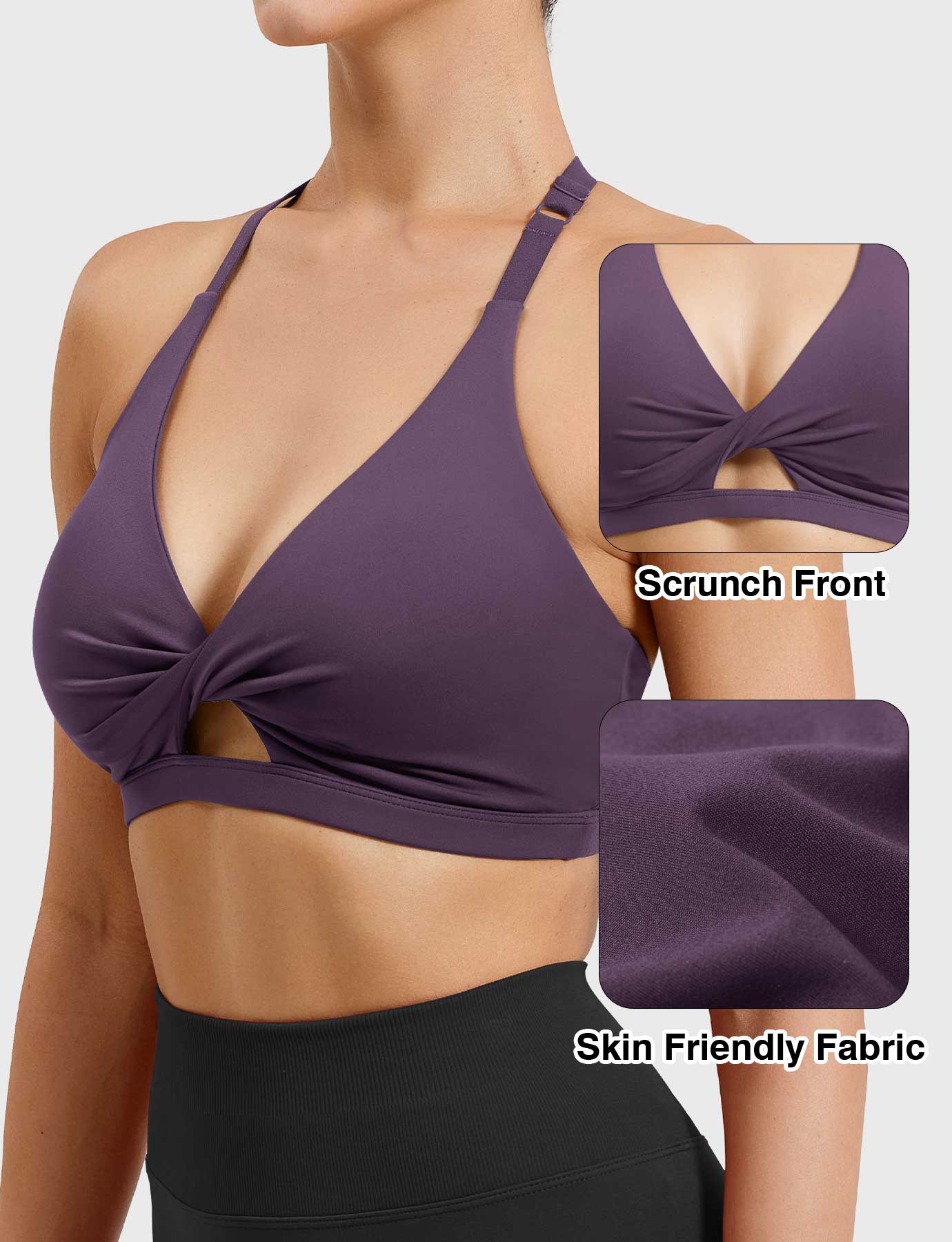 Tebeary Holo Twist Front Sports Bra