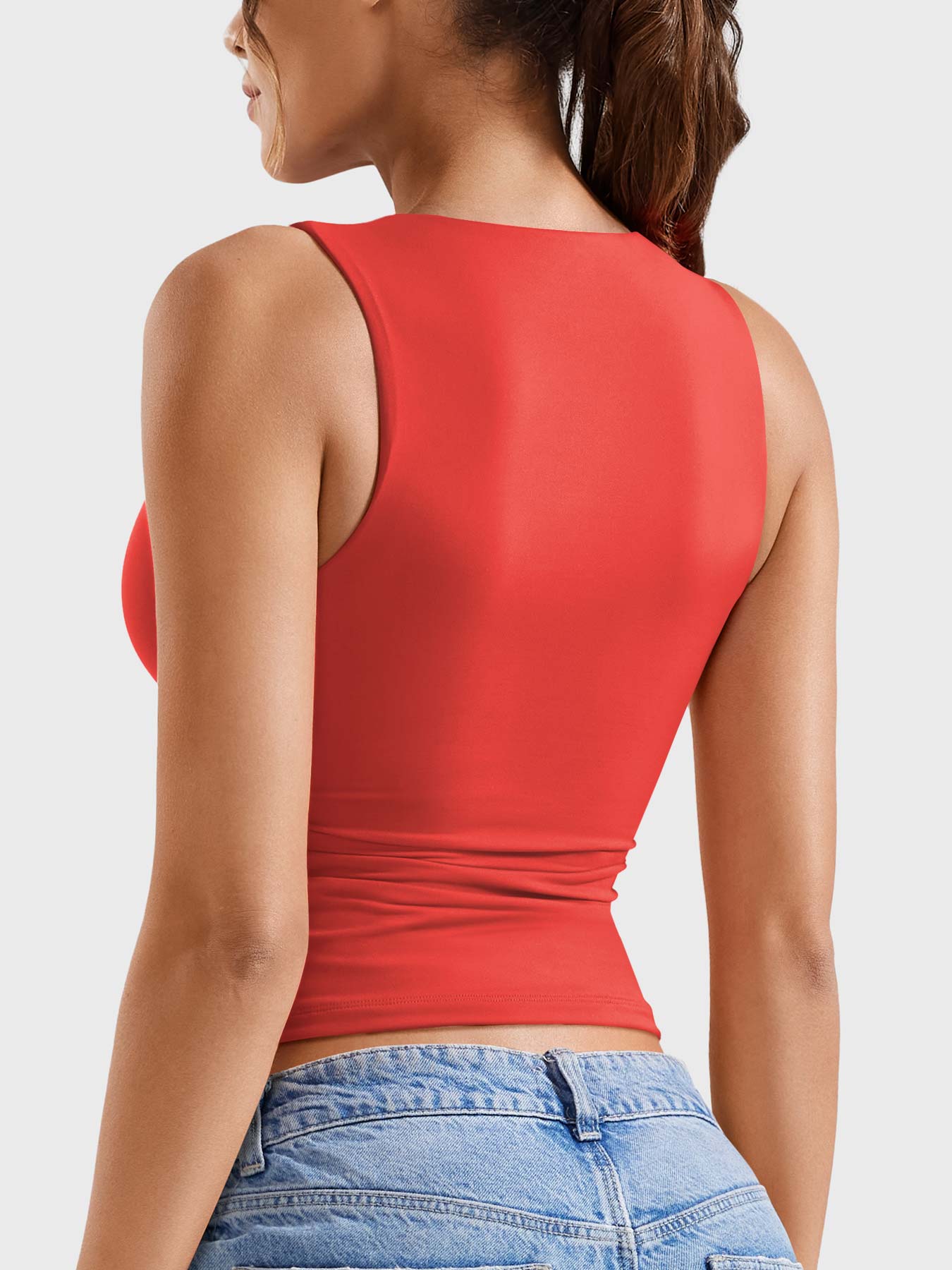TEBEARY Mimo Half Zip Tank To