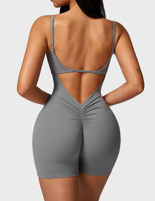 Tebeary V-Back Scrunch Romper