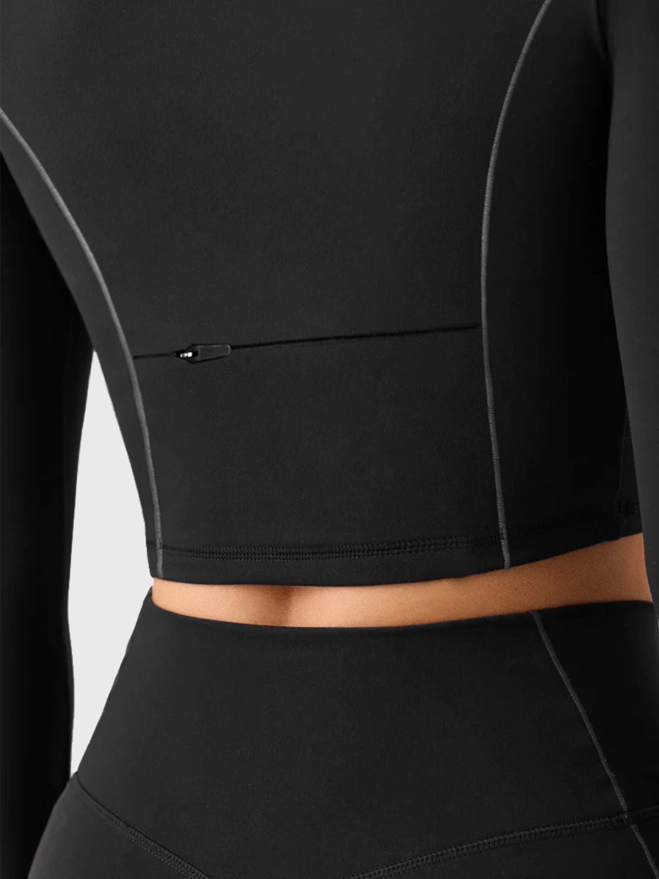 Pilates Pana Half Zip Crop Top Leggings Sets